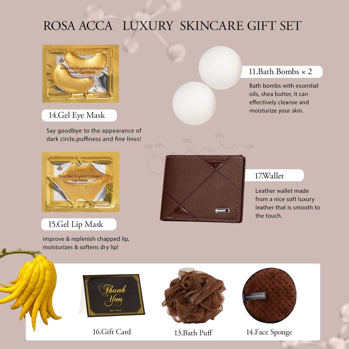 Sandalwood Beard Grooming Set For Men 21 Pcs Facial Skin - RA ROSA ACCA Official Imagery - 7