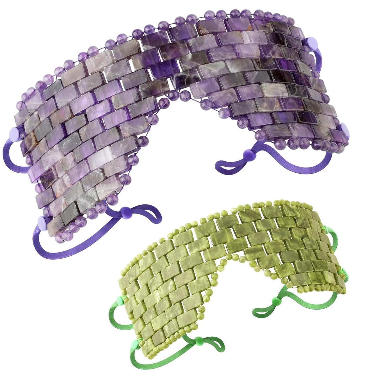 Jade Eye Mask Amethyst Facial Cooling Mask with Ear Strings - LazyGa Official Imagery - 2