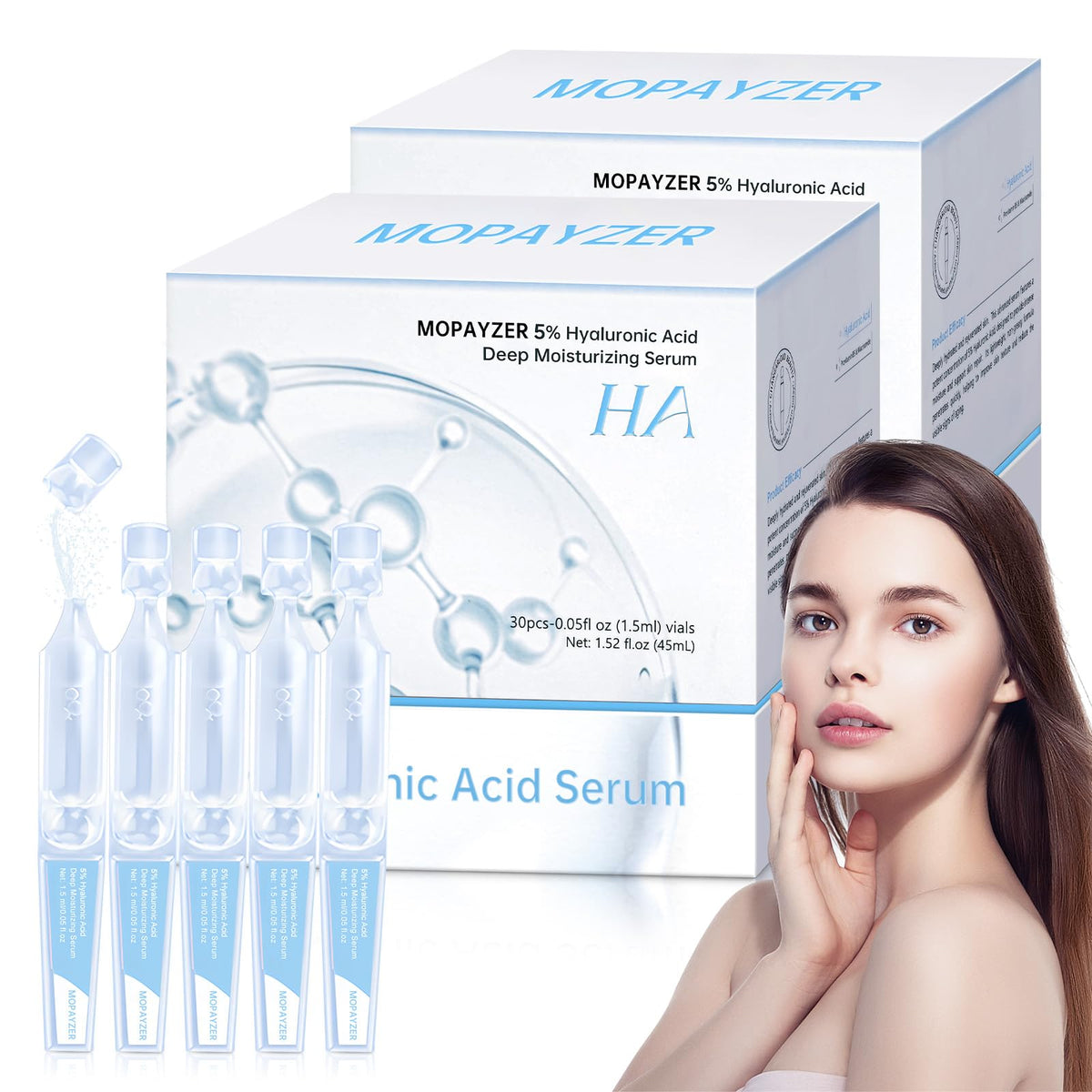 60 Pcs 5 Hyaluronic Acid Serum Ultra Hydrating Vials - mopayzer Official Imagery - 2