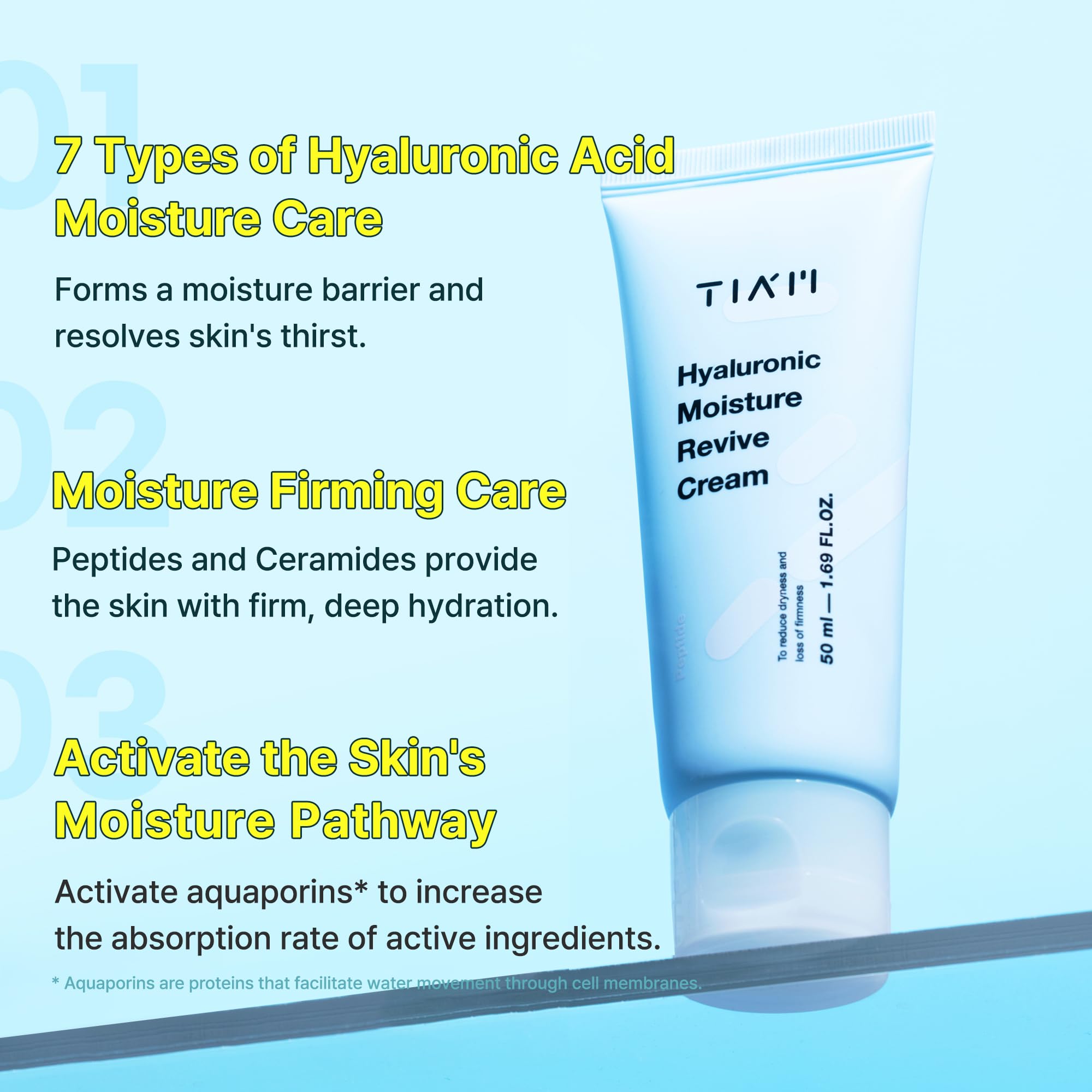 TIAM Hyaluronic Moisture Revive Cream 1 69 fl oz Peptide - TIAM Official Imagery - 4