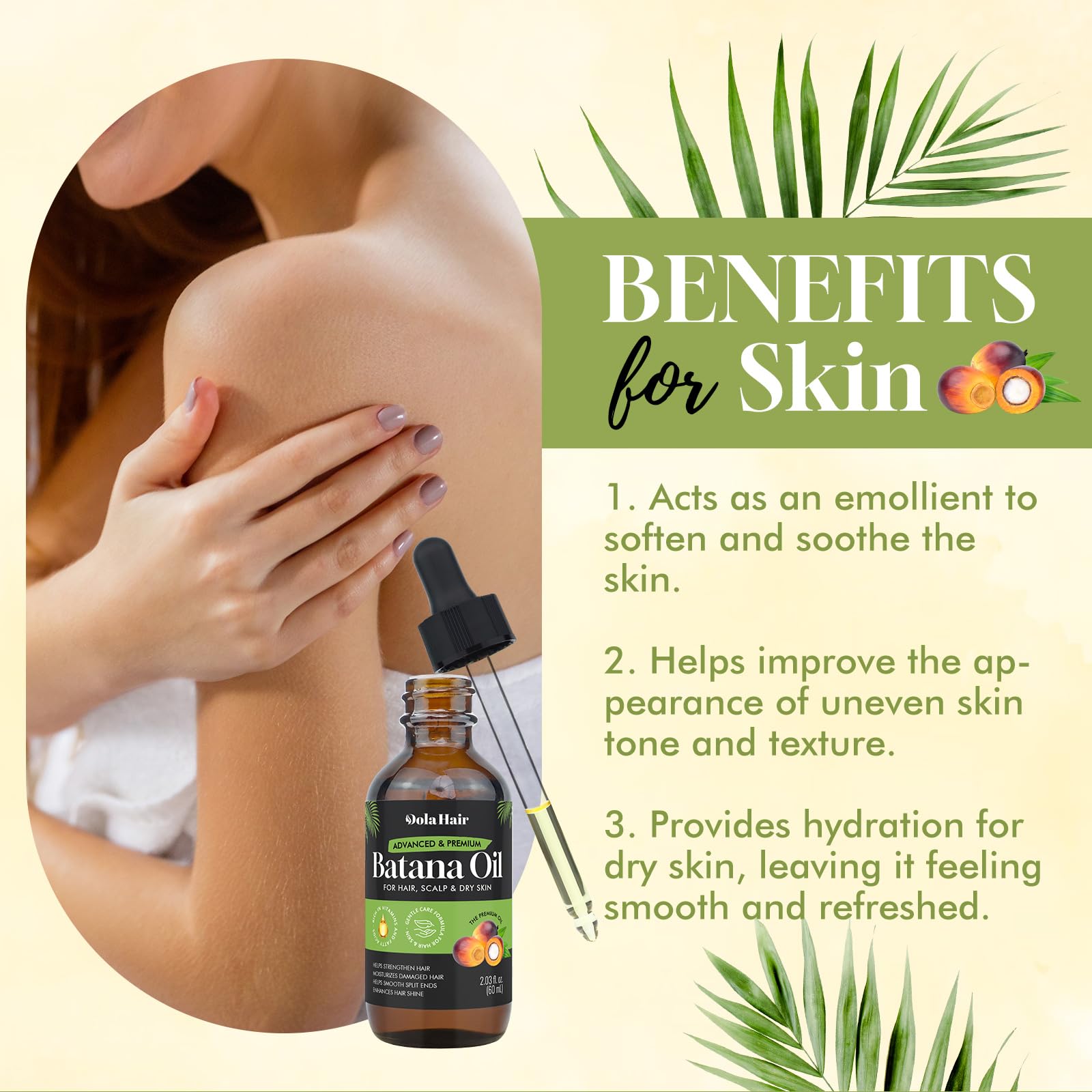 Dolahair Batana Oil for Hair, Scalp & Skin, Natural Elaeis Oleifera Kernel Oil, - Dolahair Official Product View 6