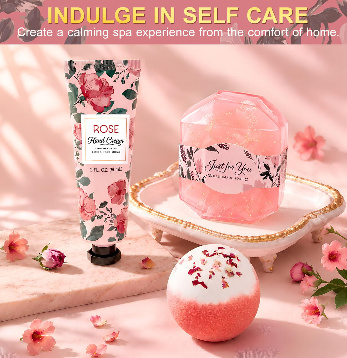 Birthday Gifts for Women 10 Piece Self Care Spa Gift Basket - BodyRefresh Official Imagery - 6