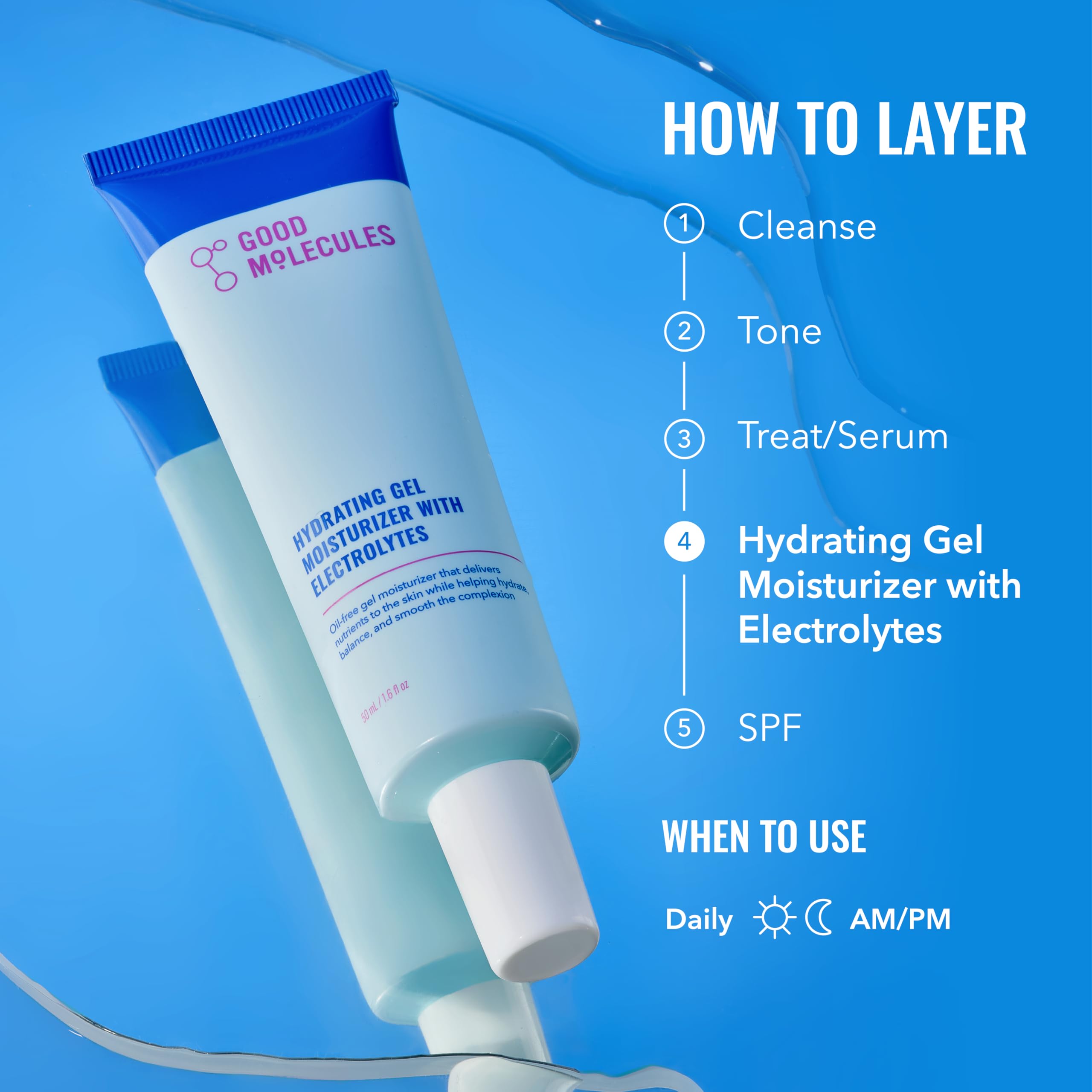 Good Molecules Hydrating Gel Moisturizer with Electrolytes, 1.7 fl oz - Good Molecules Official Product View 5