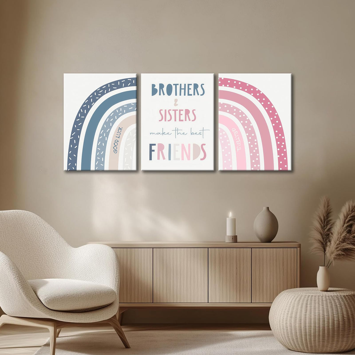 3Pcs framed Rainbow Wall Art Poster Prints Personalized - QKYKISS Official Imagery - 4