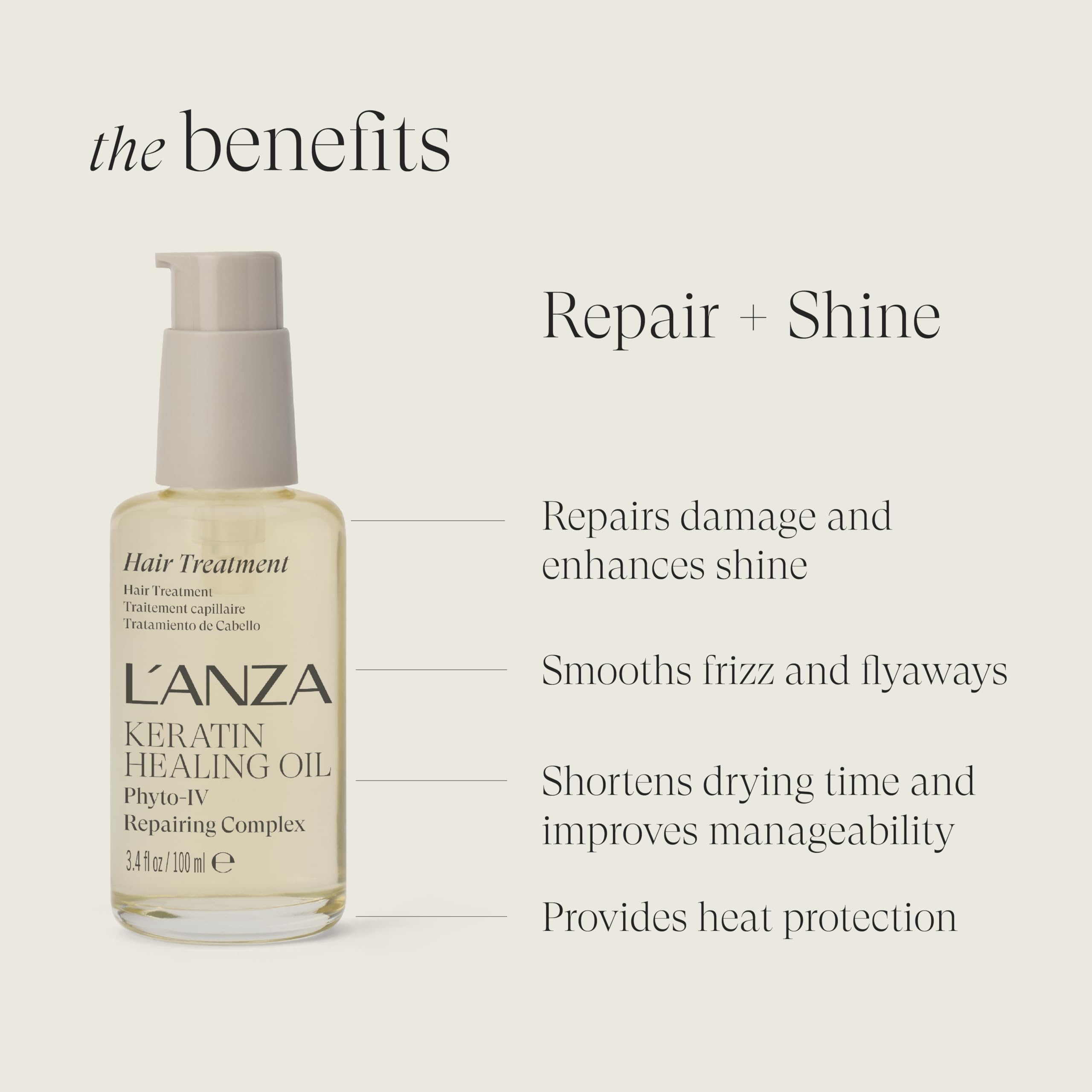 L’ANZA L'ANZA Keratin Healing Oil Hair Oil Damaged Dry Hair Treatment - L’ANZA Official Product View 4