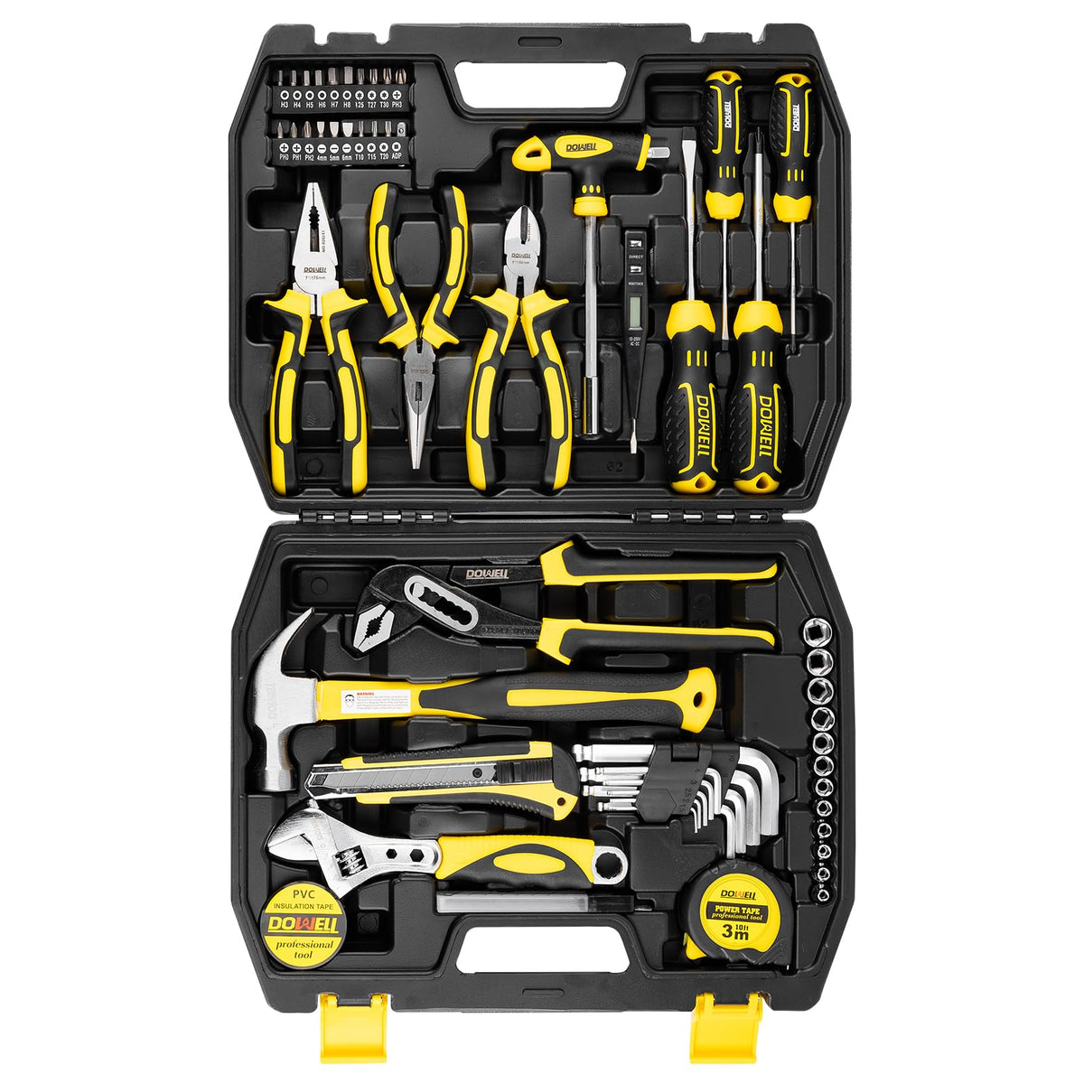DOWELL Tool Set 62PCS Tool Kit Homeowner Wrench Pliers - DOWELL Official Imagery - 1