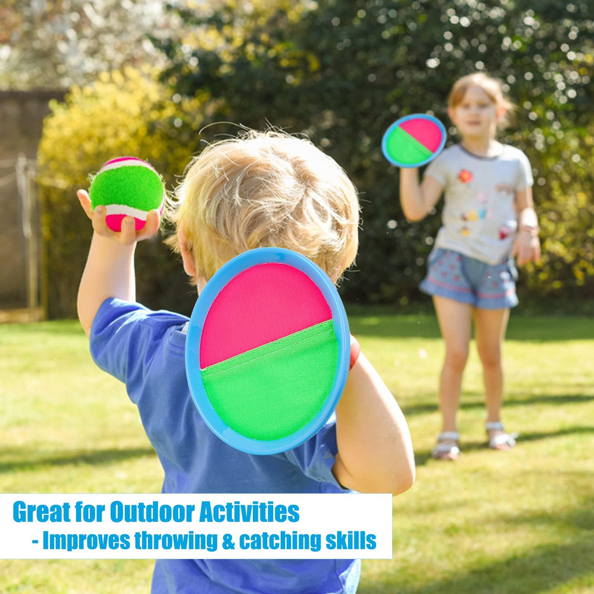 Toss and Catch Ball Set Boys Toys Outdoor Toys Yard Games - Ayeboovi Official Imagery - 7