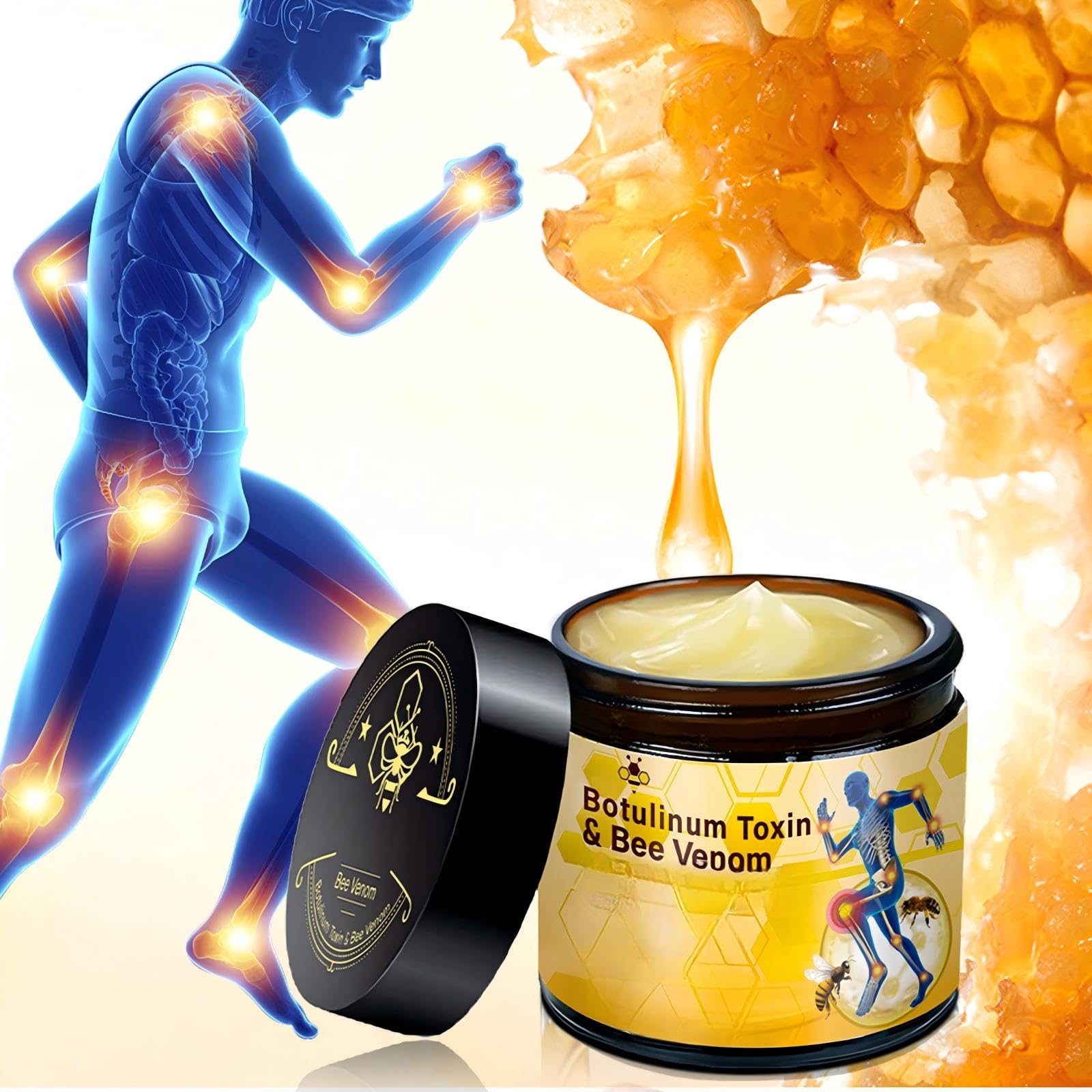 Botulinum Toxin & Bee Venom Bone Healing Cream,Soothing Joint Muscle Rub for Back, Neck, Hands, Feet.