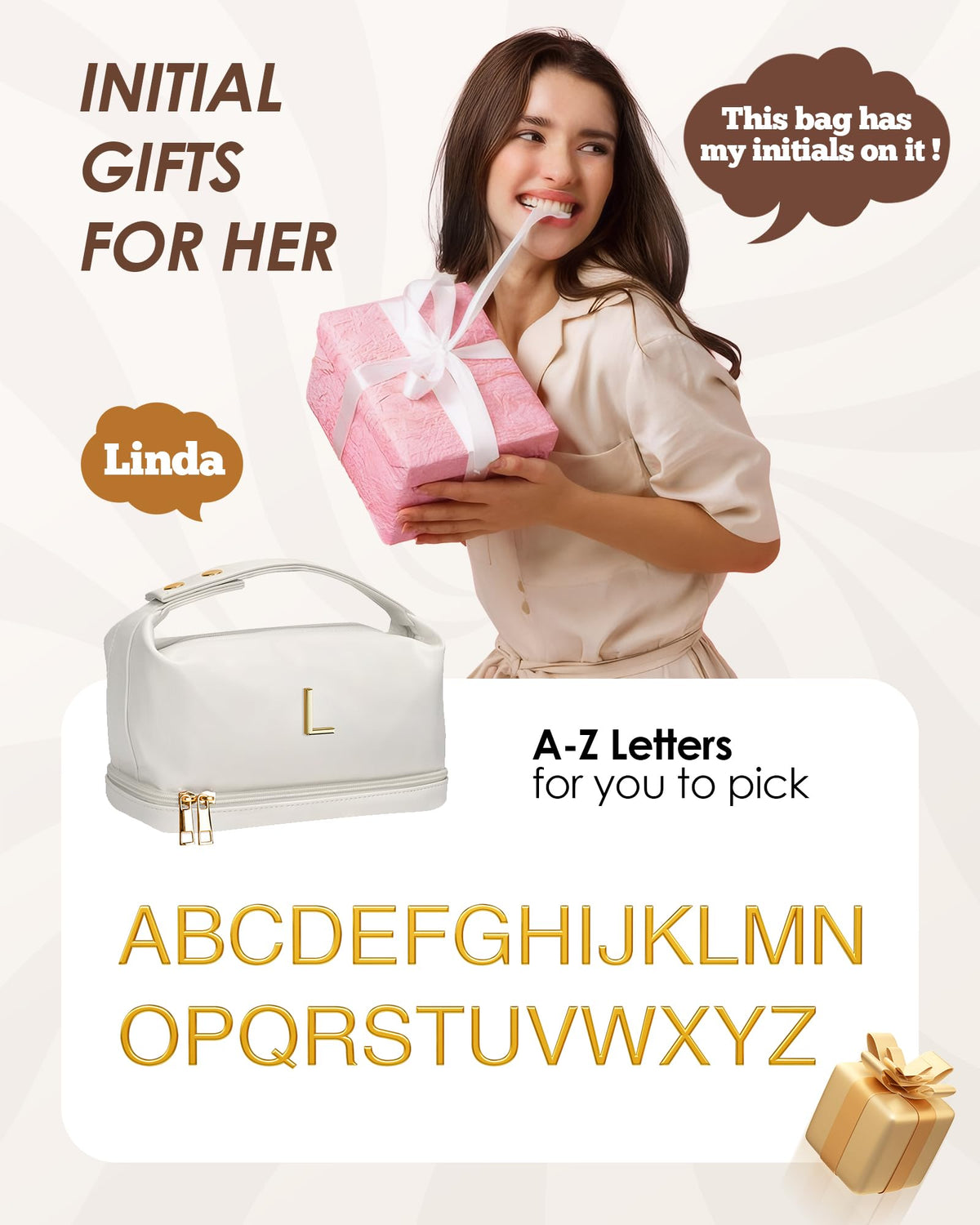 Personalized Gifts Makeup Bags Birthday Gifts for Women Teen - Vogewood Official Imagery - 8