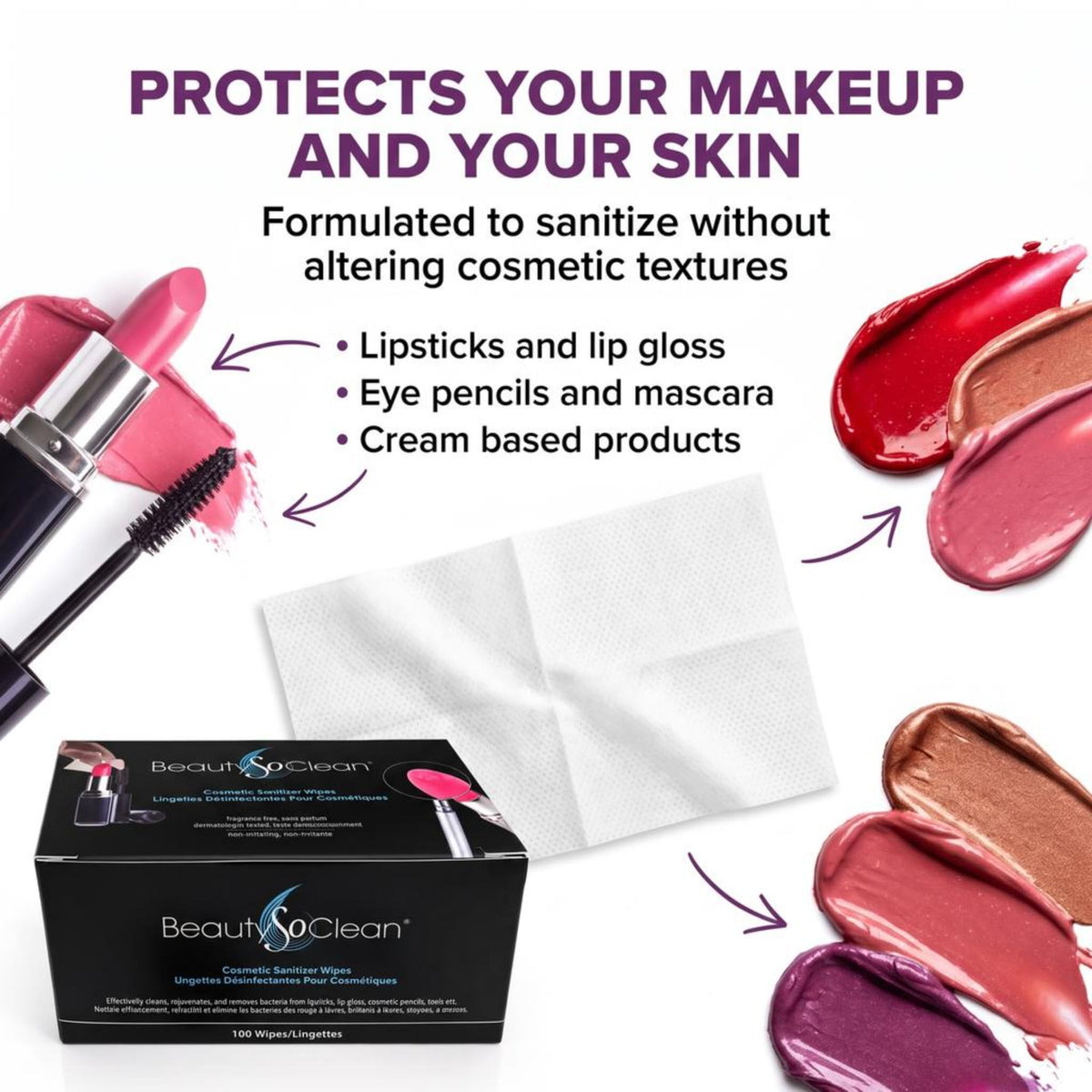 BeautySoClean Makeup Sanitizer Wipes - BEAUTYSOCLEAN Official Imagery - 5