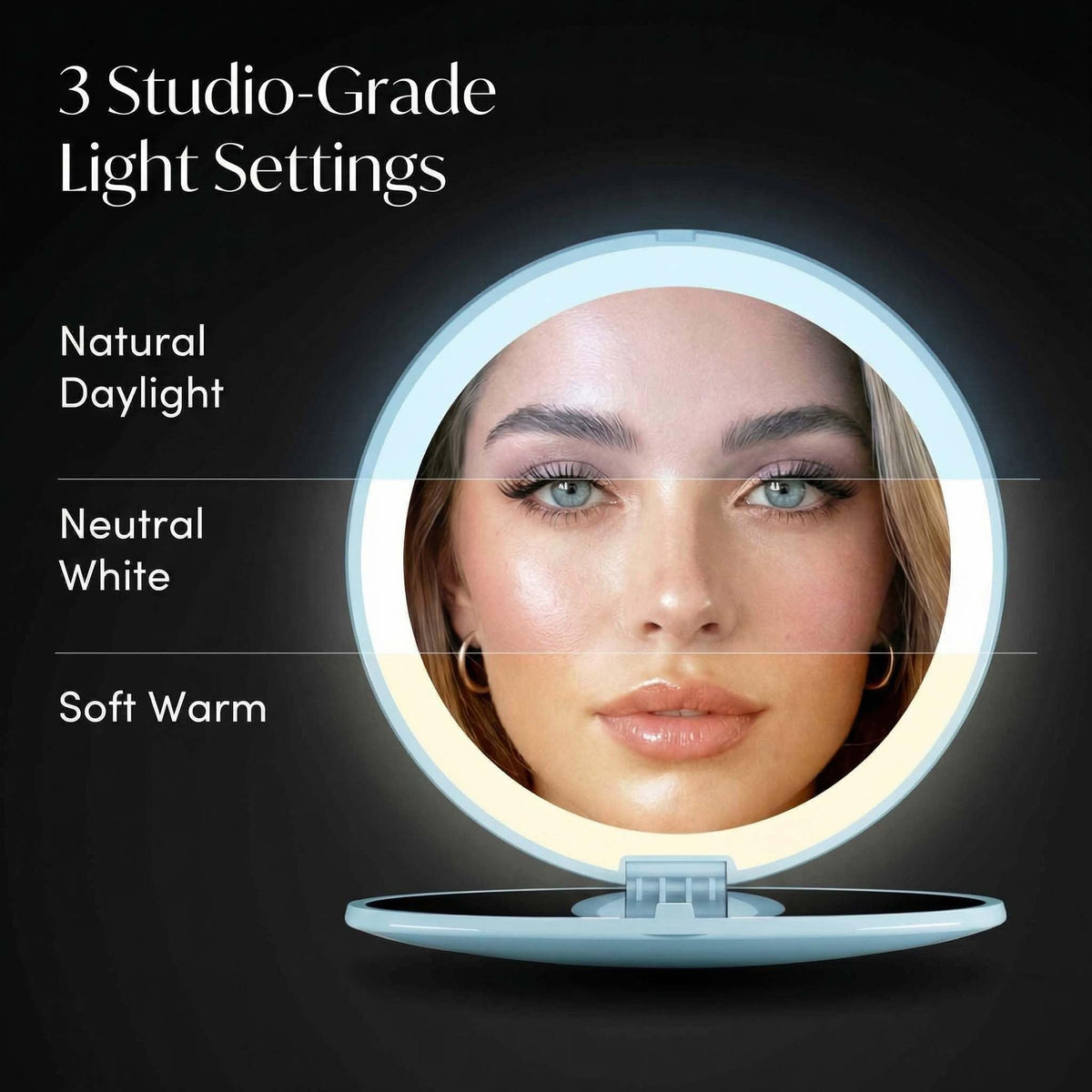 Fancii Taylor Rechargeable Compact Makeup Mirror with LED - Fancii Official Imagery - 7