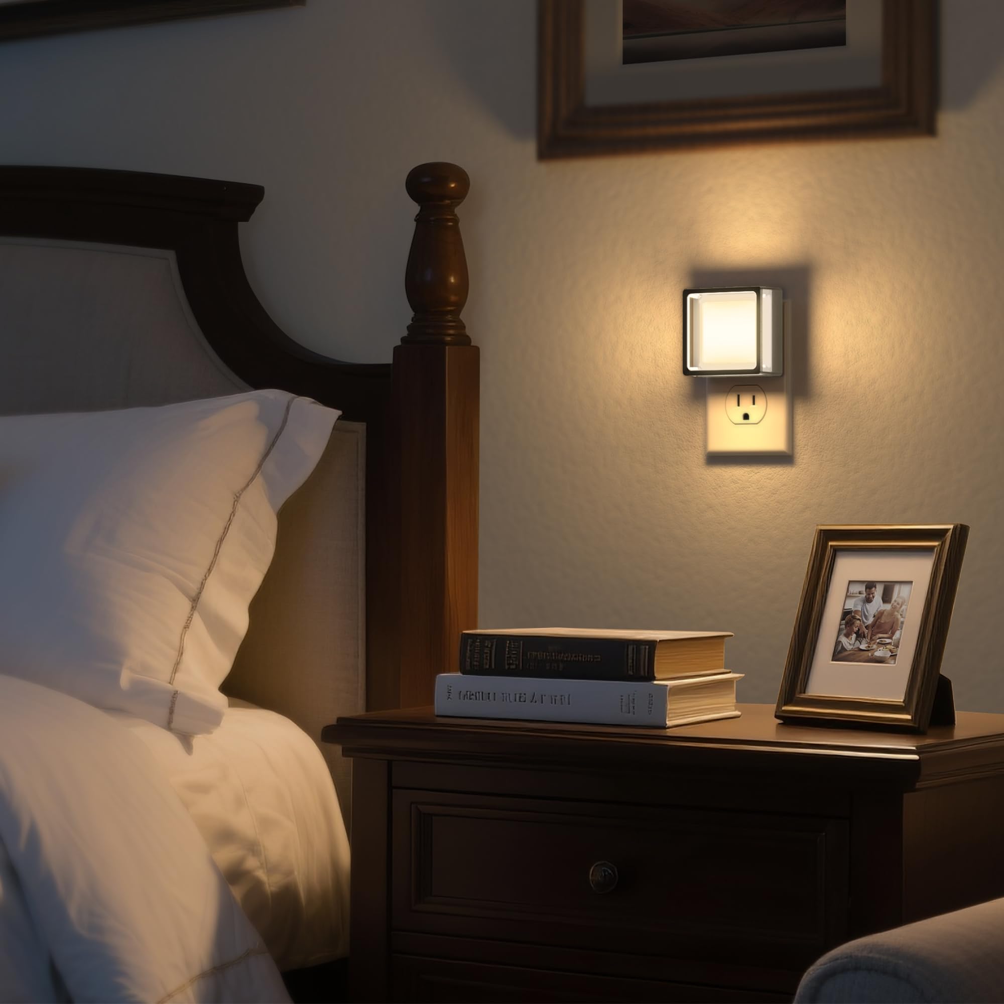 DORESshop Night Light,Night Lights Plug into Wall,2 Pack 3000K Nightlight - DORESshop Official Product View 5