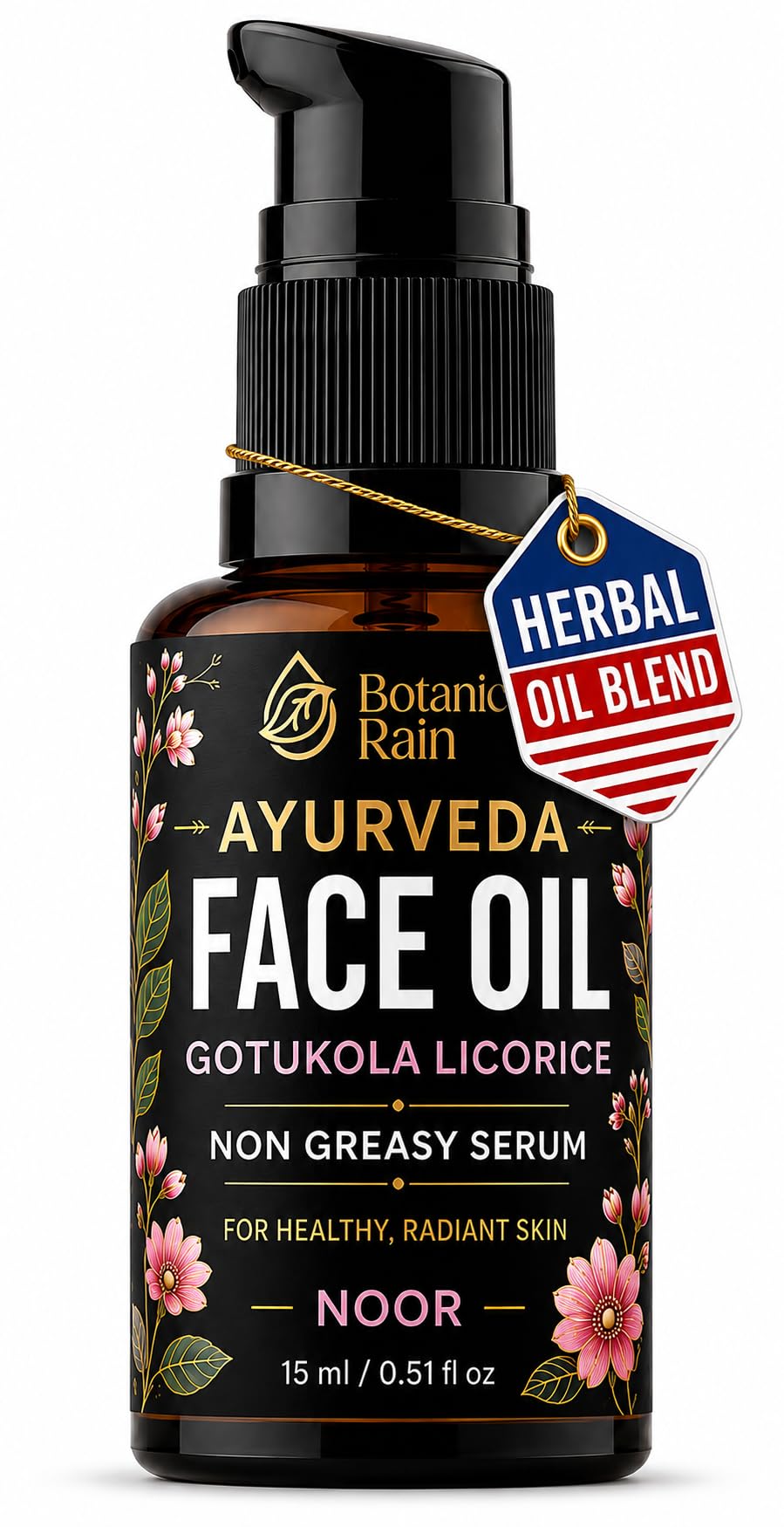 Ayurveda Face Oil for Dry Mature Skin Gotukola Licorice 0 51 - Botanic Rain Official Imagery - 2