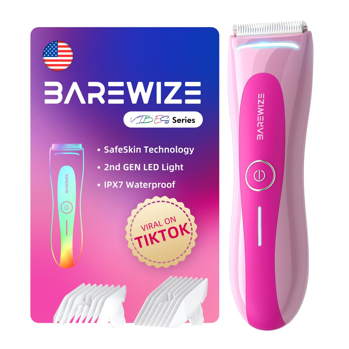 BAREWIZE Bikini Trimmer for Women Petal Bonbon - BAREWIZEㅤ Official Imagery - 1
