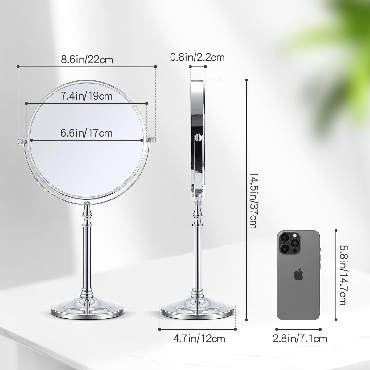 MIYADIVA Magnifying Mirror 20x Double Sided 1X 20X - MIYADIVA Official Imagery - 3