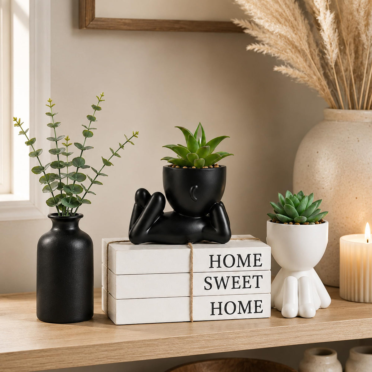 4PCS Farmhouse Home Decor Set Room Shelf Table Decor Indoor - EASLIV Official Imagery - 4