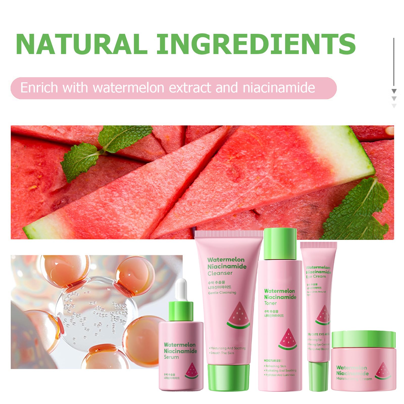 Watermelon Niacinamide Skin Care Set, Skin Care For Kids &amp; - MrCuvaryas