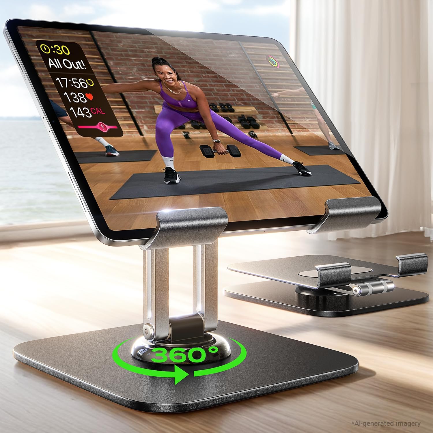 LISEN for iPad Stand Holder, Aluminum Tablet Stand Holder for iPa by LISEN - Angle View 1