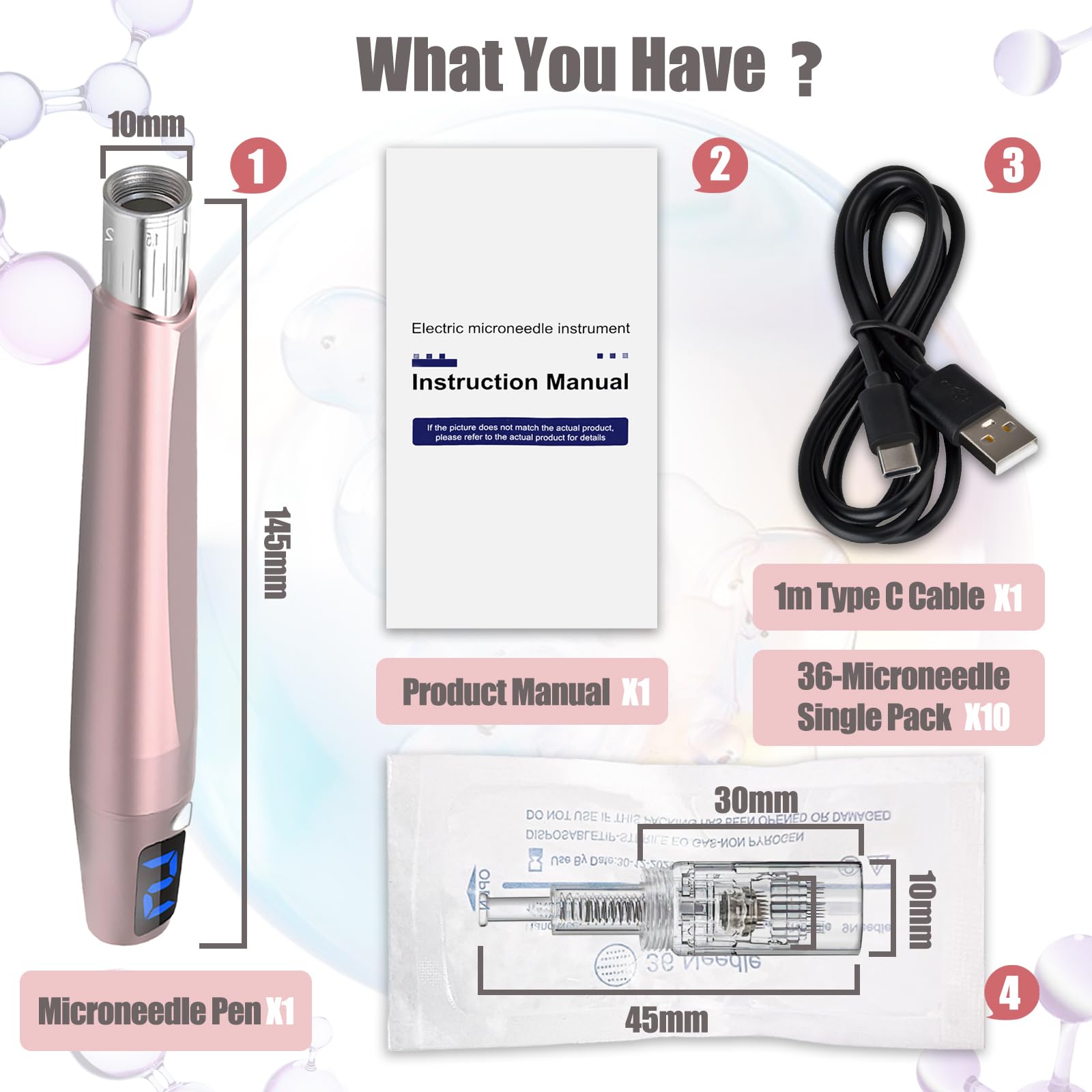 Pen Dermiprick Facial Scalp Derma Roller Tool 0 25mm Skin - Premium Selection Official Imagery - 5
