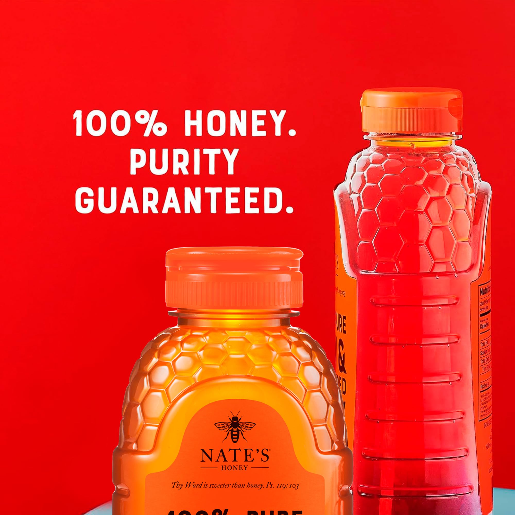Nate's Honey Nate's 100% Pure, Raw & Unfiltered Honey - 32oz. Squ - Nate's Honey Official Product View 4