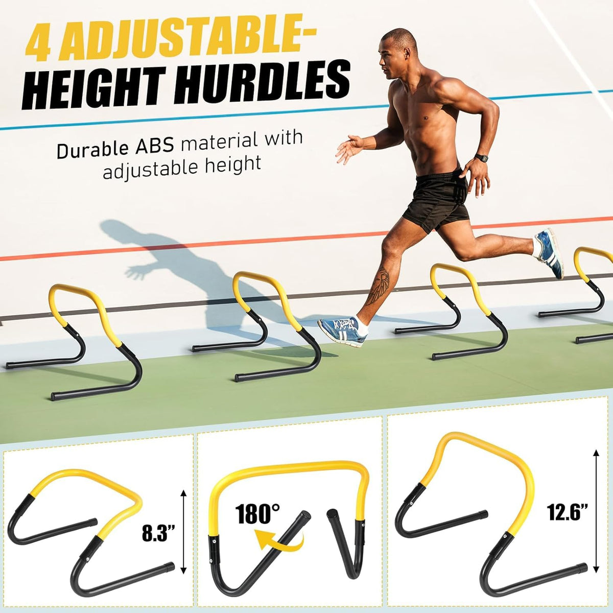 2 Pack Agility Ladder Soccer Speed Training Equipment Set - BORNEW Official Imagery - 4