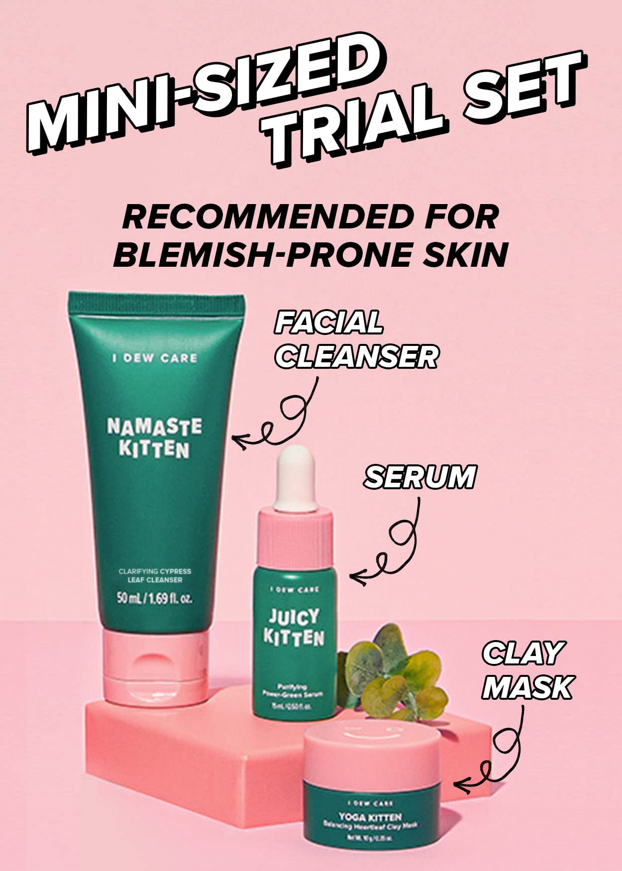 I Dew Care Kitten Glass Skincare Set - I DEW CARE