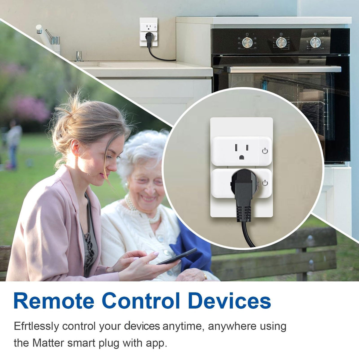 Matter Smart Plug 15A HomeKit Siri Alexa Google 2 4G ETL FCC - junlit Official Imagery - 6