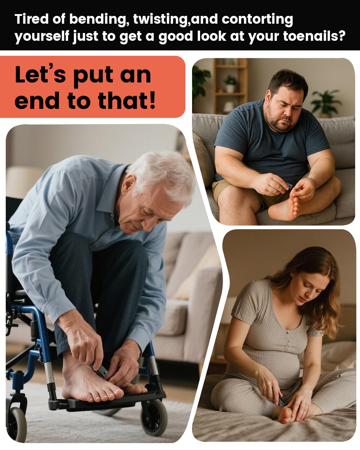 BEZOX Toe Nail Clippers for Thick Nails for Seniors - View 2