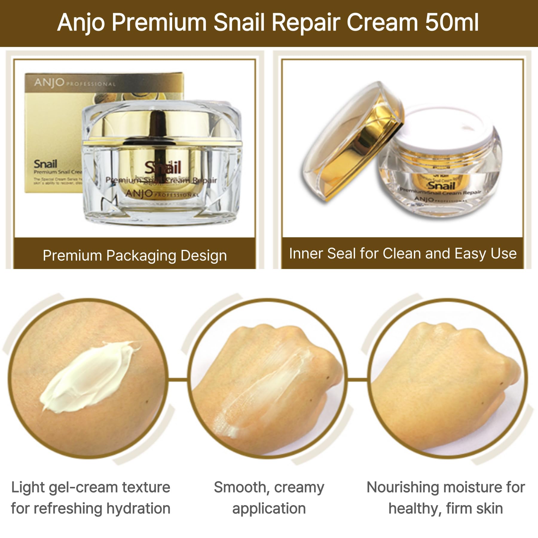 Premium Snail Mucin Cream 50ml - GASHINA STORY