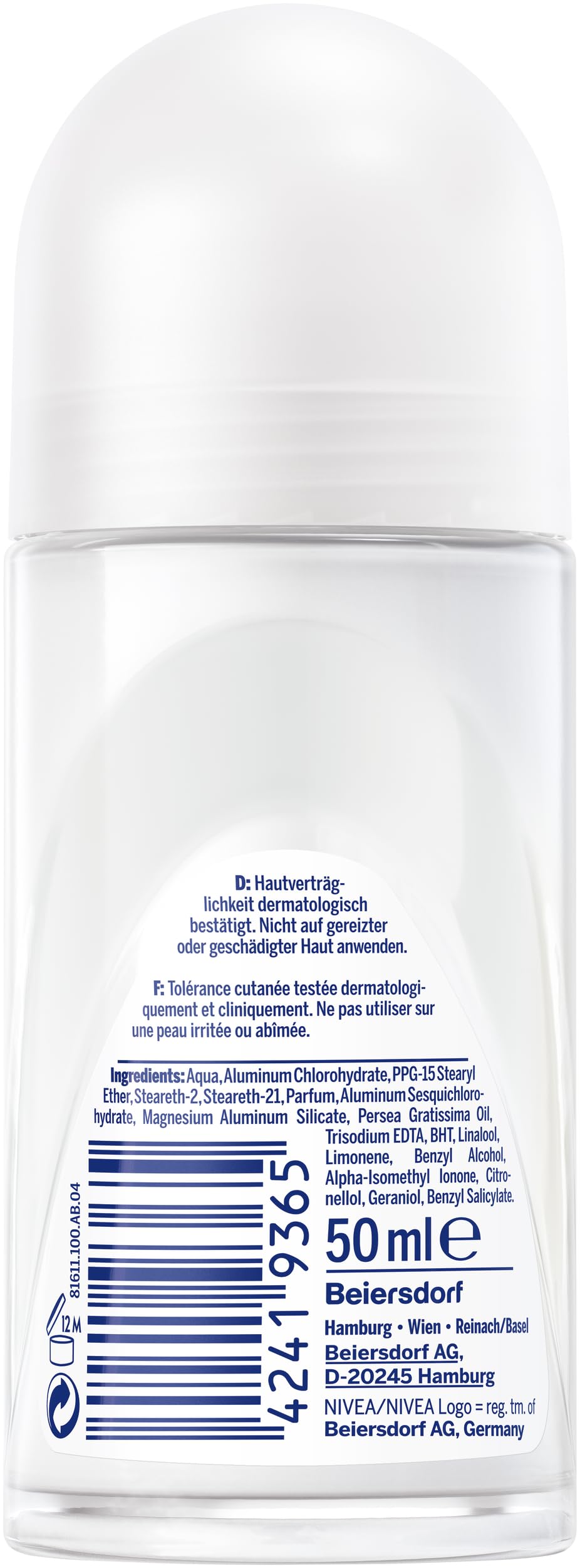 NIVEA Women Dry Comfort Roll - On Antiperspirant Deodorant & Alcohol - NIVEA Official Product View 6