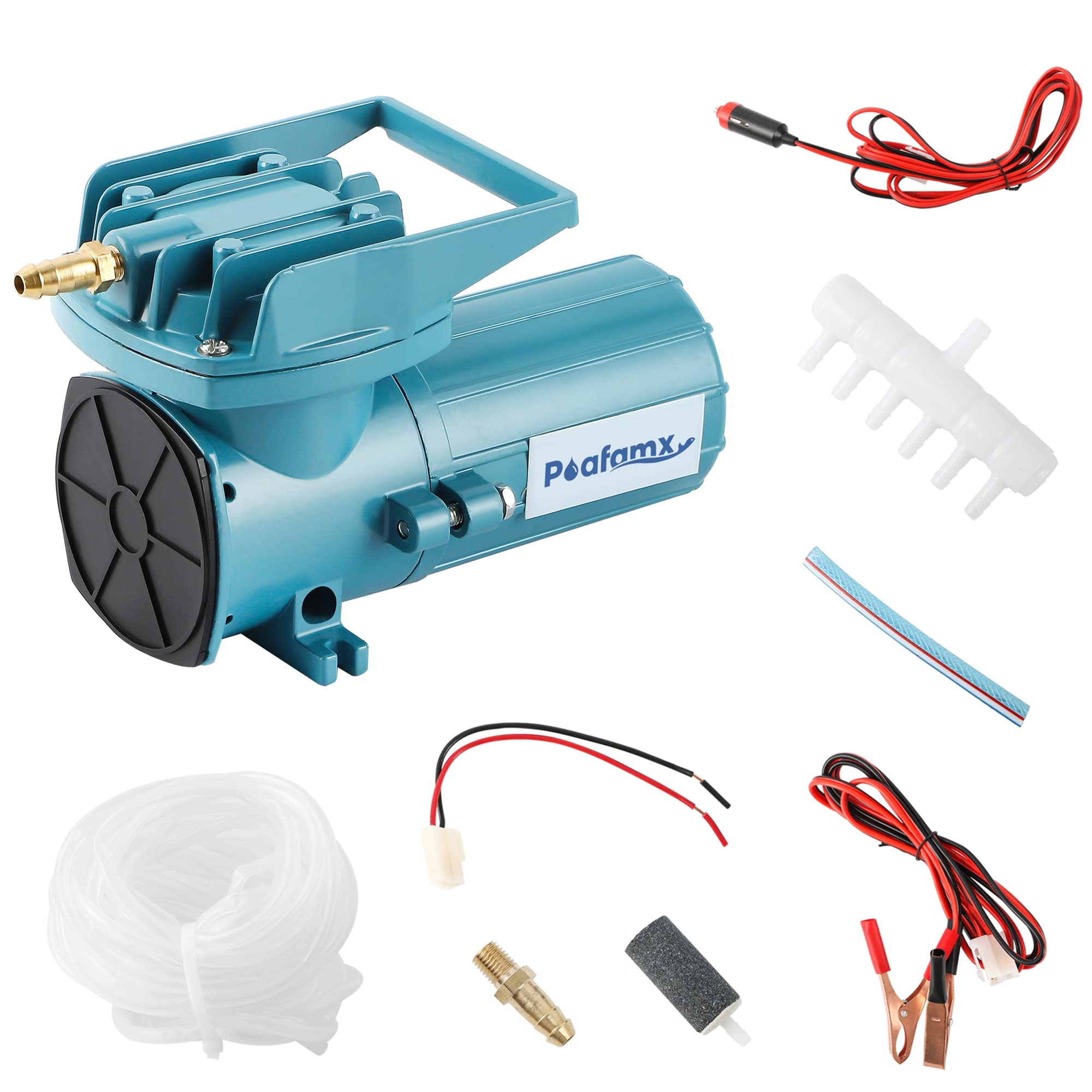 Poafamx DC 12V Aquarium & Pond Air Pump, 18W-120W Quiet Commercia - Poafamx Official Product View 8