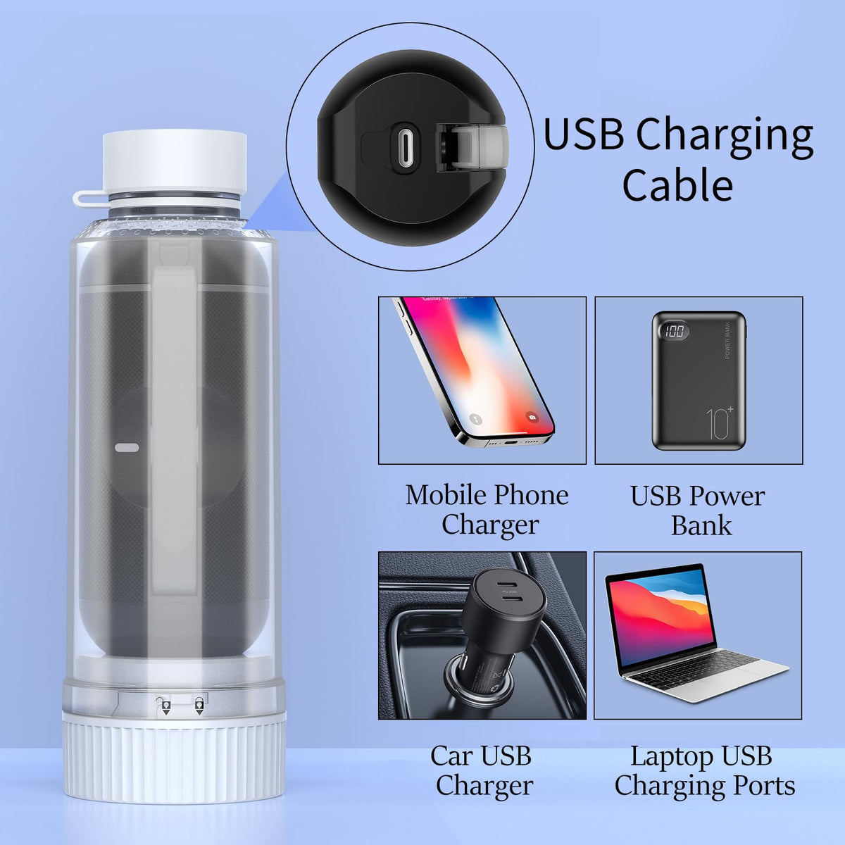 Portable Bidet for Travel Rechargeable Waterproof Sprayer - VITCOCO Official Imagery - 4