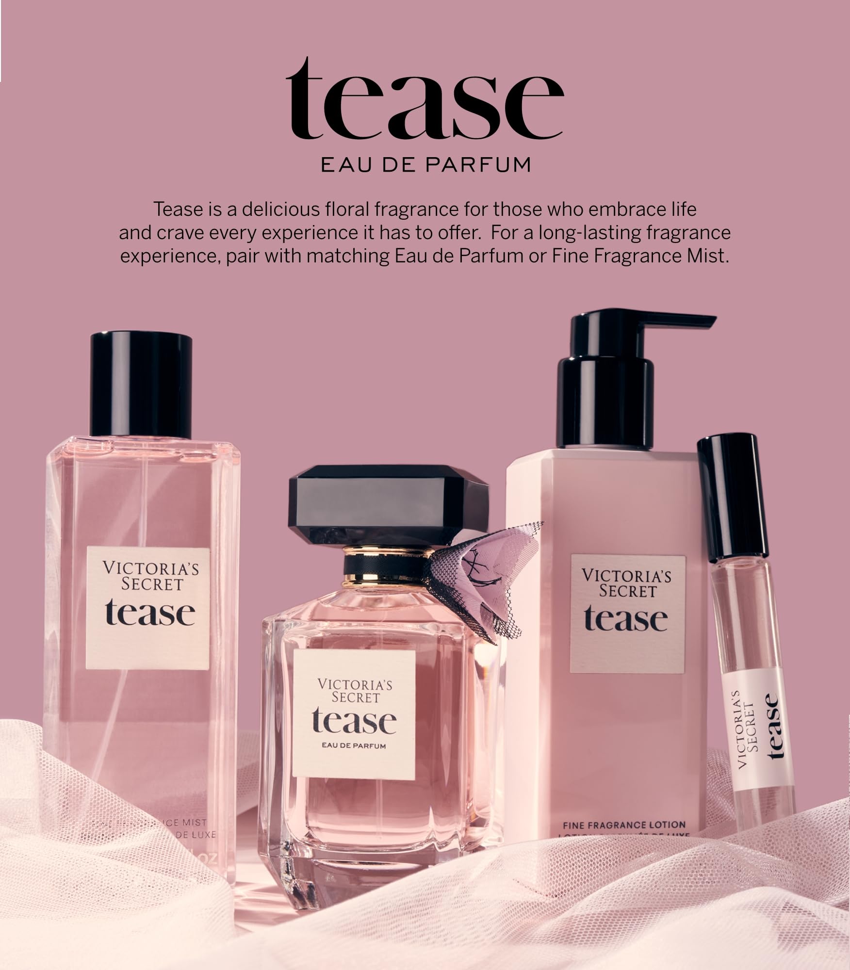 Victoria's Secret Fragrance Lotion, Tease Body Lotion for Women, Notes of White Gardenia, Anjou Pear, Black Vanilla, Tease Collection (8.4 oz) - Elefair Tech Official Product View 5