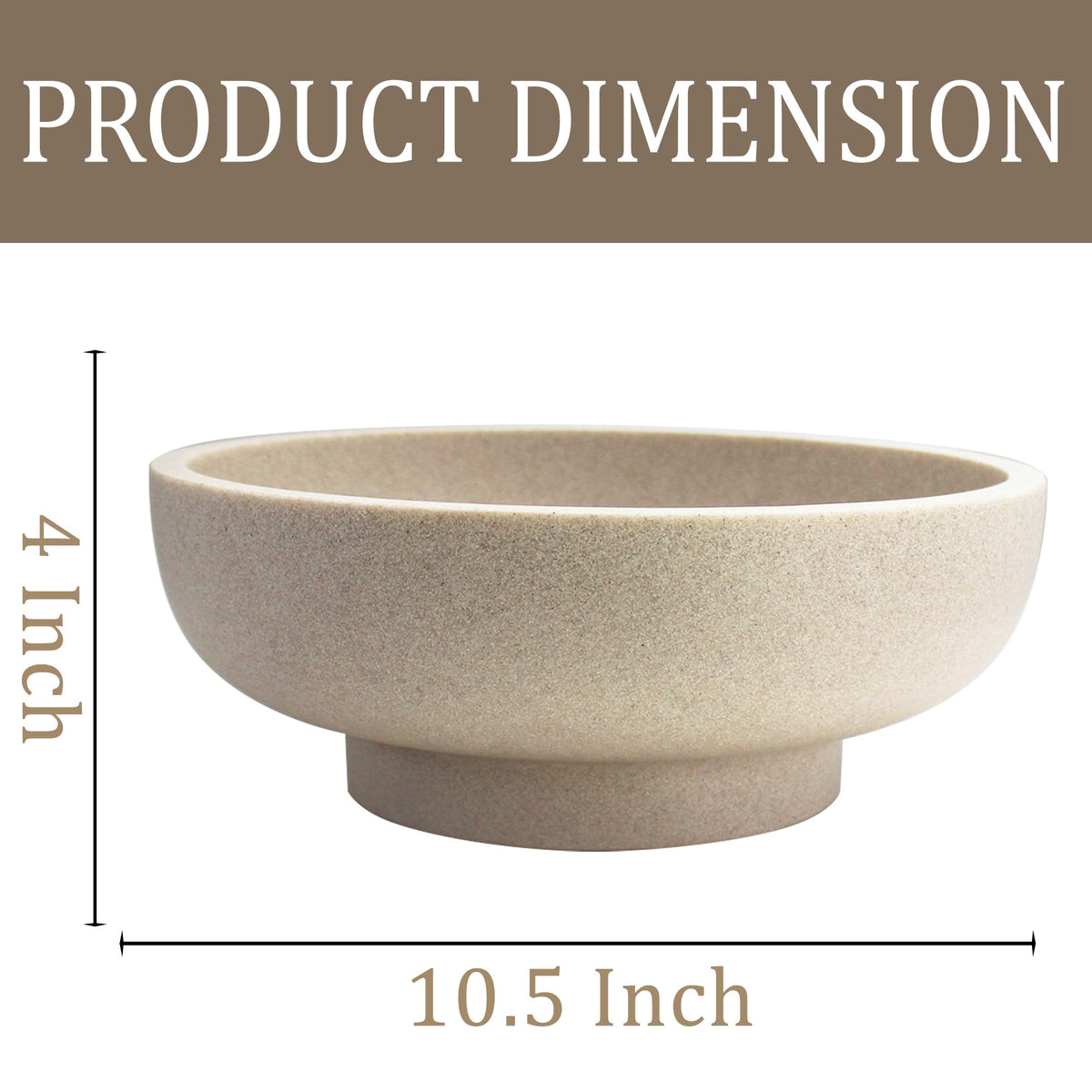 Decorative Bowl Large Fruit Bowl Sand Beige - LIN CHUAN Official Imagery - 3
