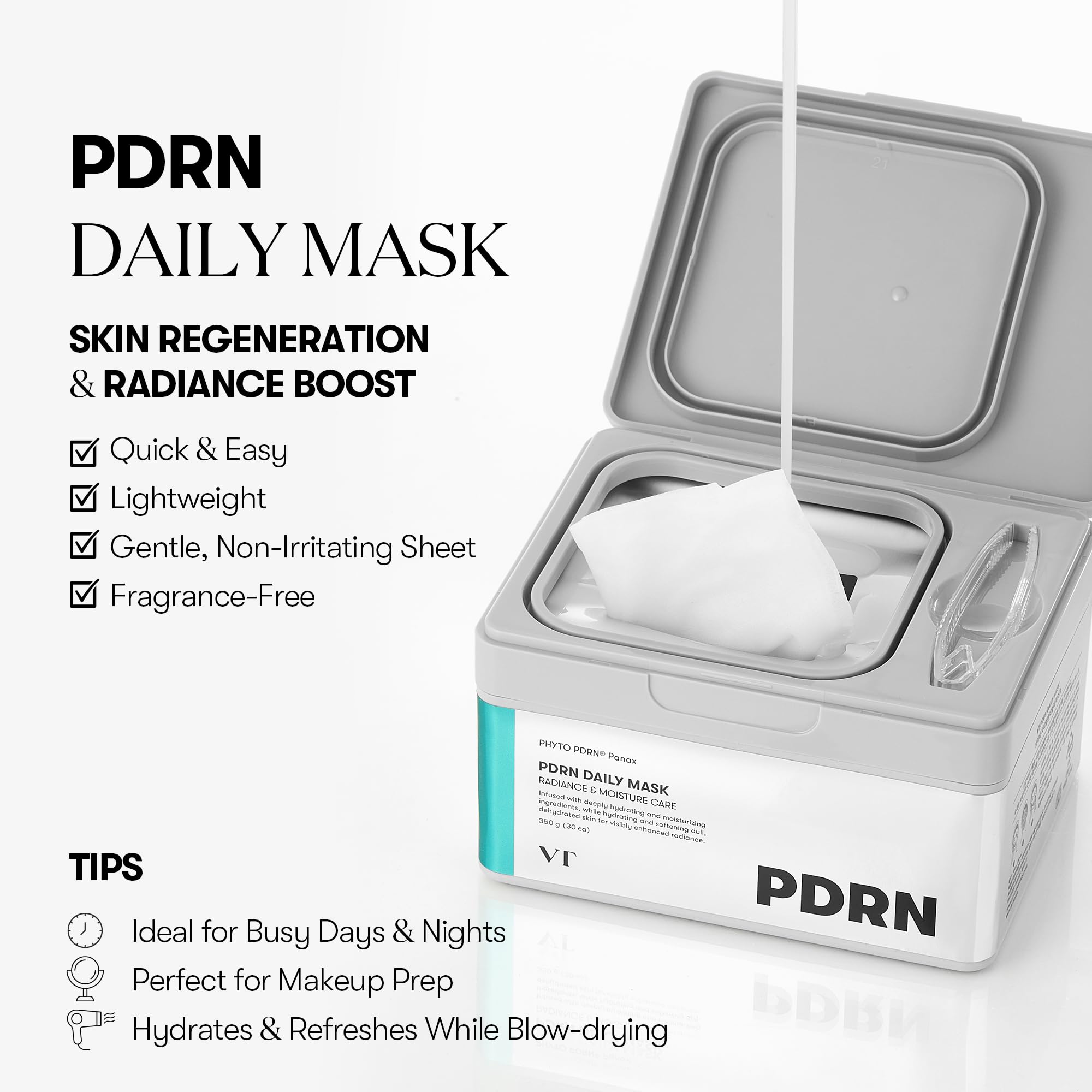 VT COSMETICS Bundle PDRN Daily Mask 30 Sheets &amp; 7% Glycolic - VT COSMETICS