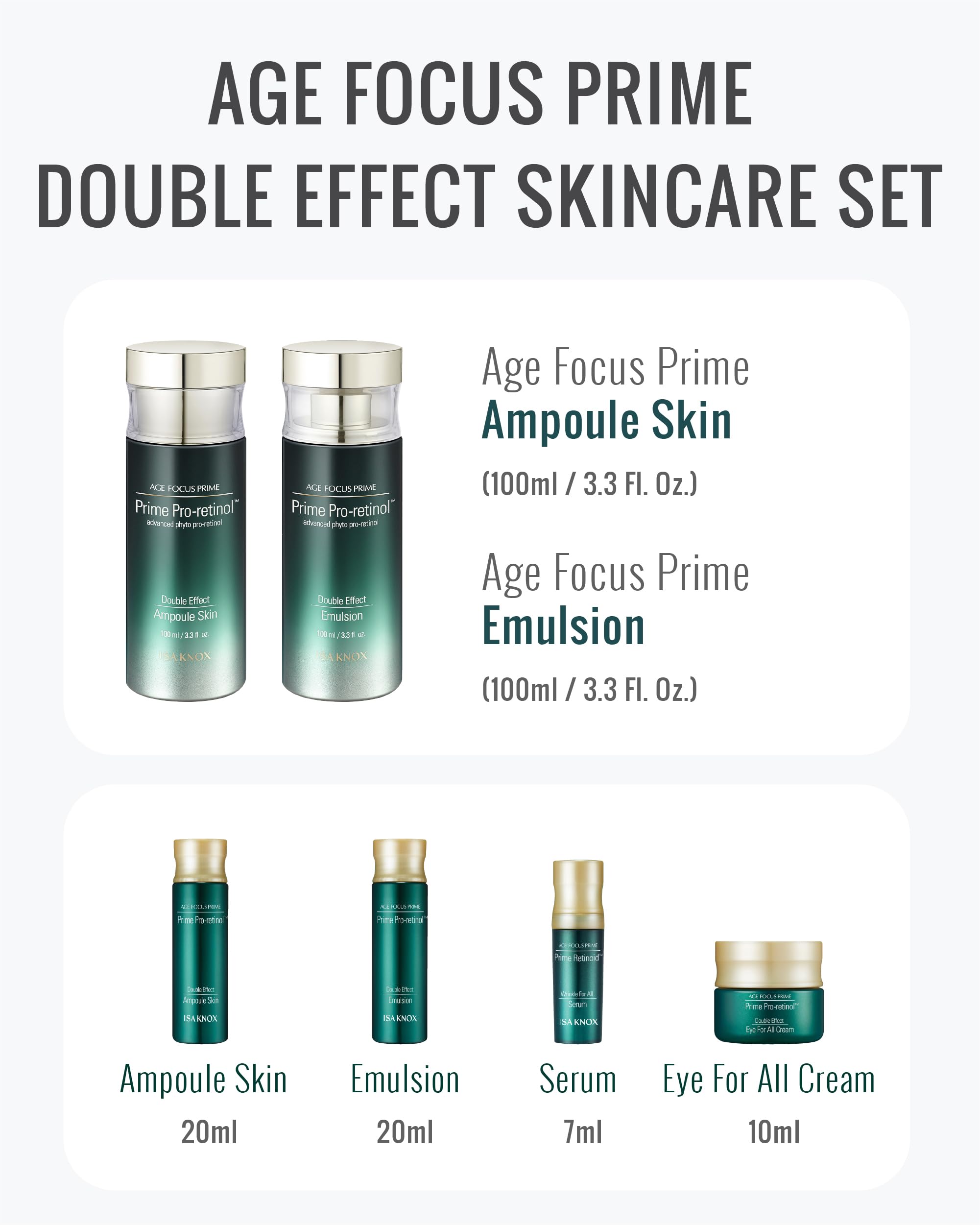 ISA KNOX Age Focus Prime Double Effect Skincare Special Set (8.5 - Isa Knox