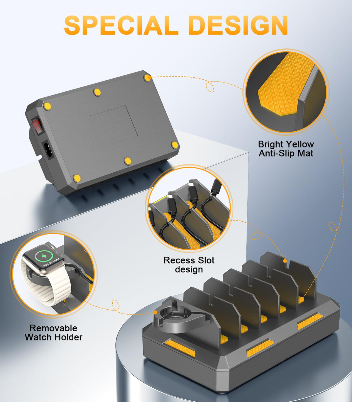 Charging Station for Multiple Devices 50W Charger Dock - CREATIVE DESIGN Official Imagery - 6