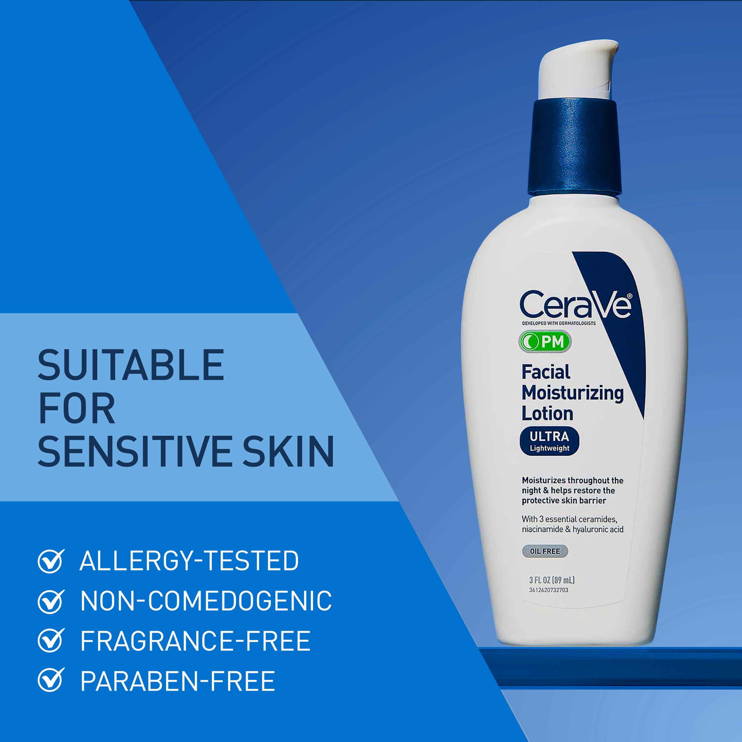 CeraVe PM Facial Moisturizing Lotion, Skin Care for Dry Skin,... - CeraVe Official Product View 6