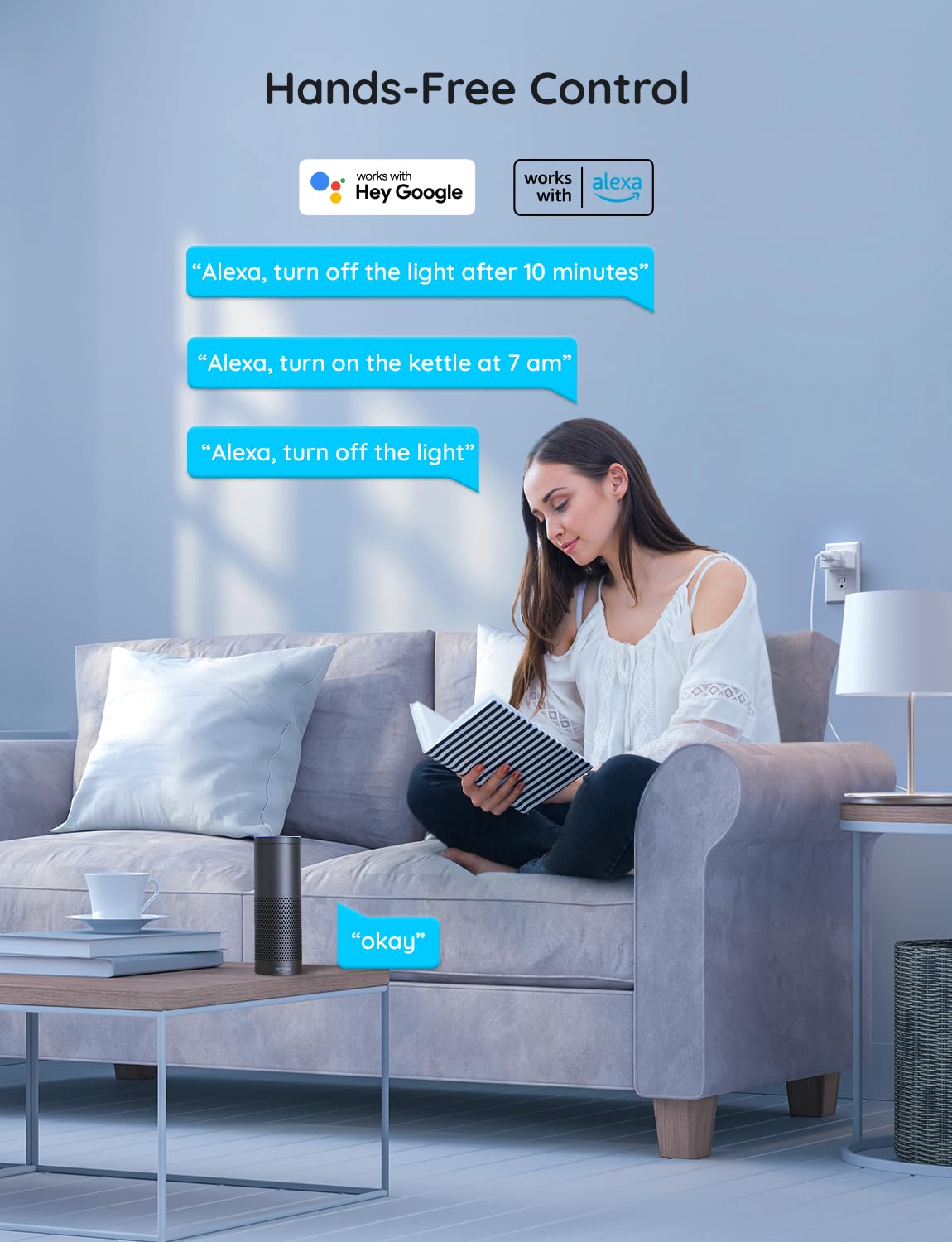 Govee Smart Plug 15A WiFi Bluetooth Outlet 4 Pack Remote - Premium Selection Official Imagery - 4