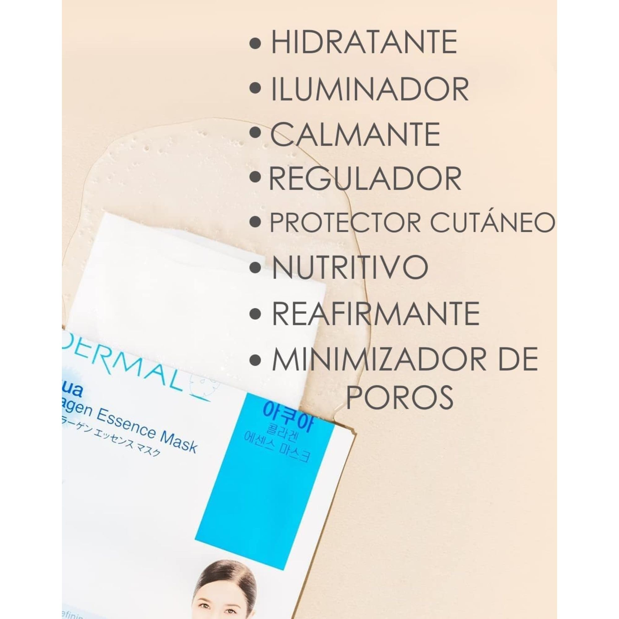 DERMAL 16 Collagen Korean Essence Sheet Mask Variety Pack, Aloe - DERMAL