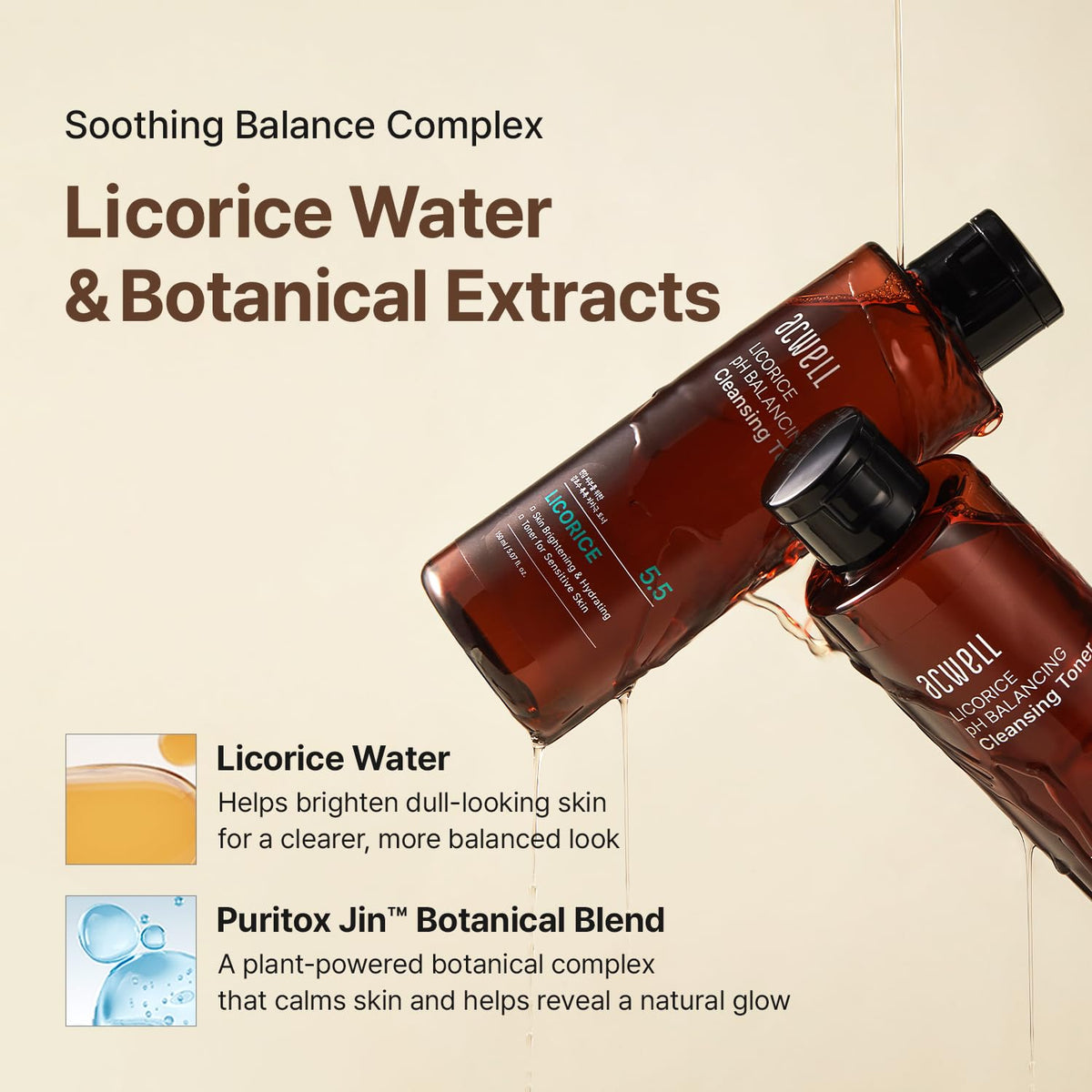 ACWELL Licorice pH 5 5 Balancing Cleansing Toner - ACWELL Official Product Imagery - 6