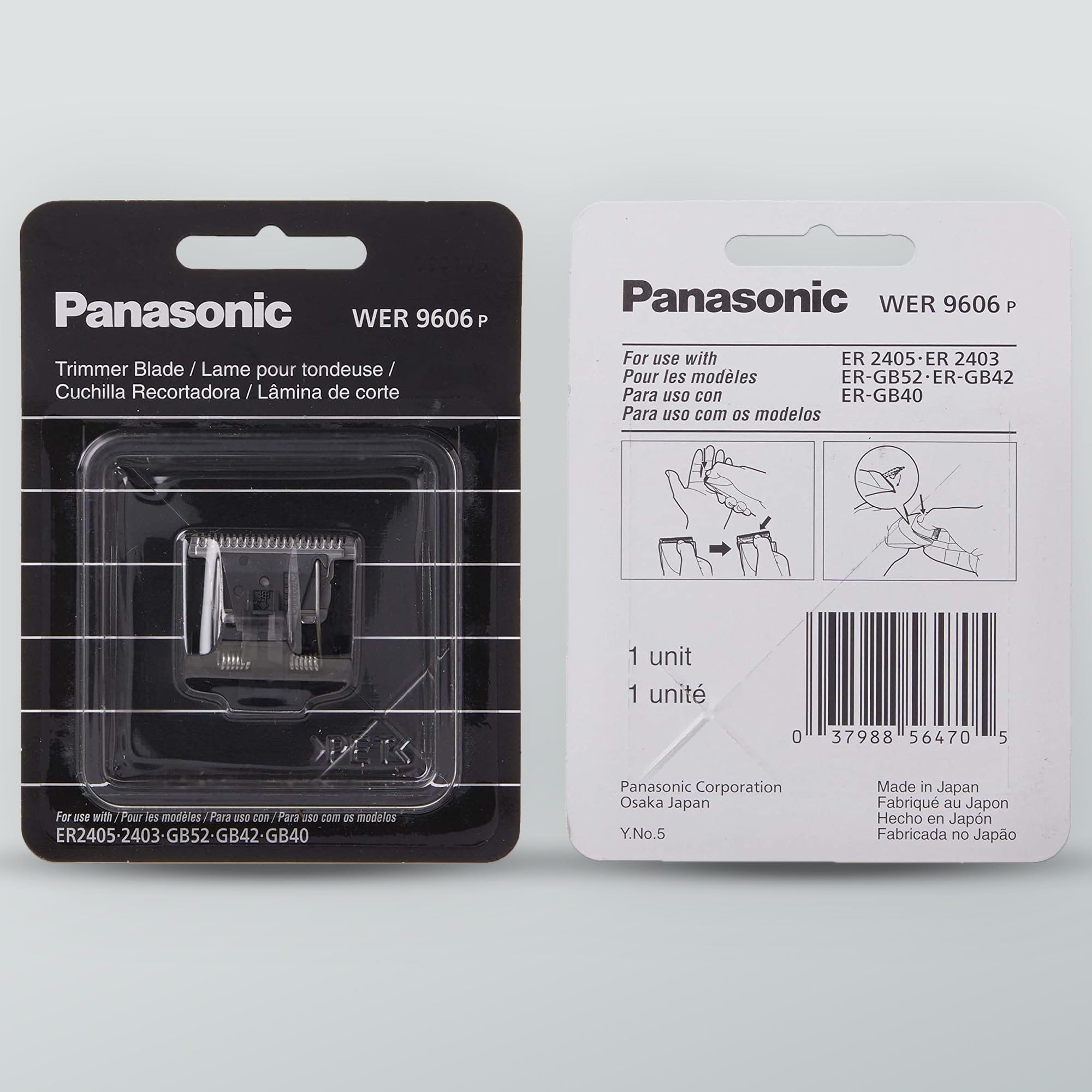 Panasonic Trimmer Replacement Blade WER9606P, Compatible with Panasonic Men’s Trimmers ER-GB42-K, ER-GB40-S