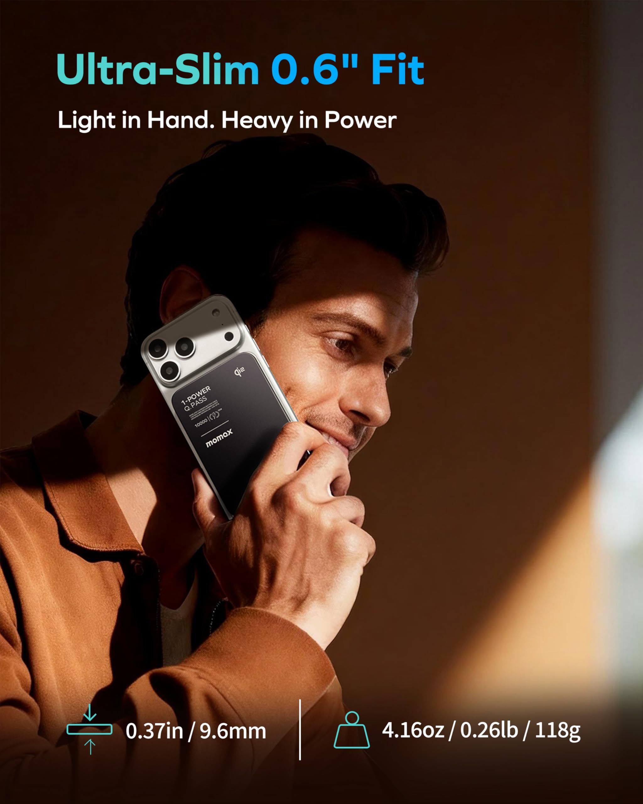 MOMAX Qi2 Magnetic Power Bank 10000mAh Everyday Portable - MOMAX Official Imagery - 6
