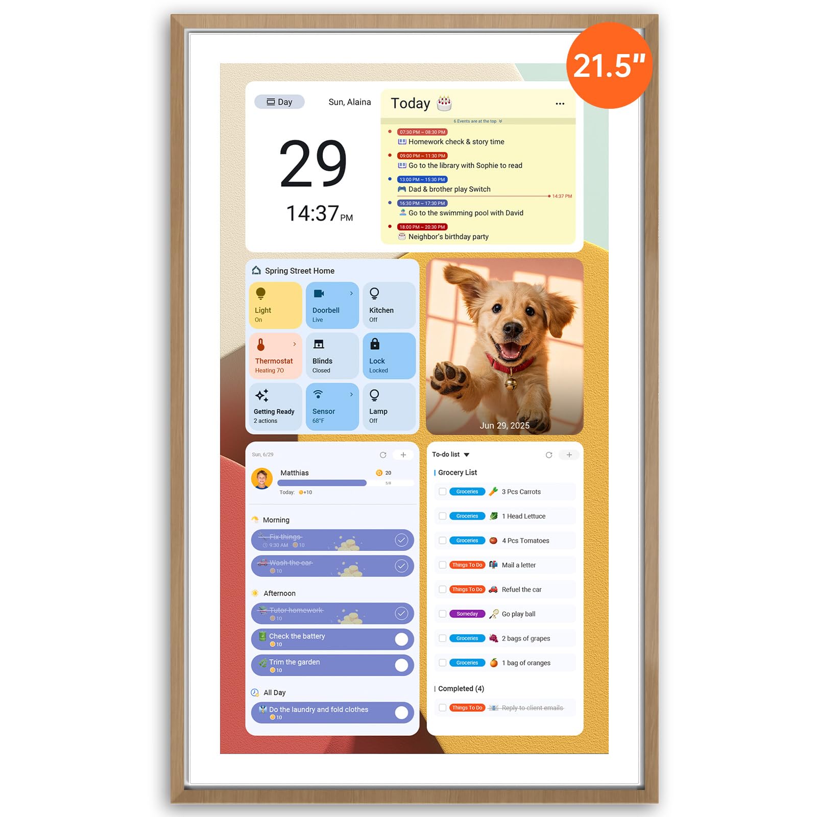 Apolosign 21.5-inch Digital Calendar, Smart Wall Planner with Cal - ApoloSign Official Product View 1
