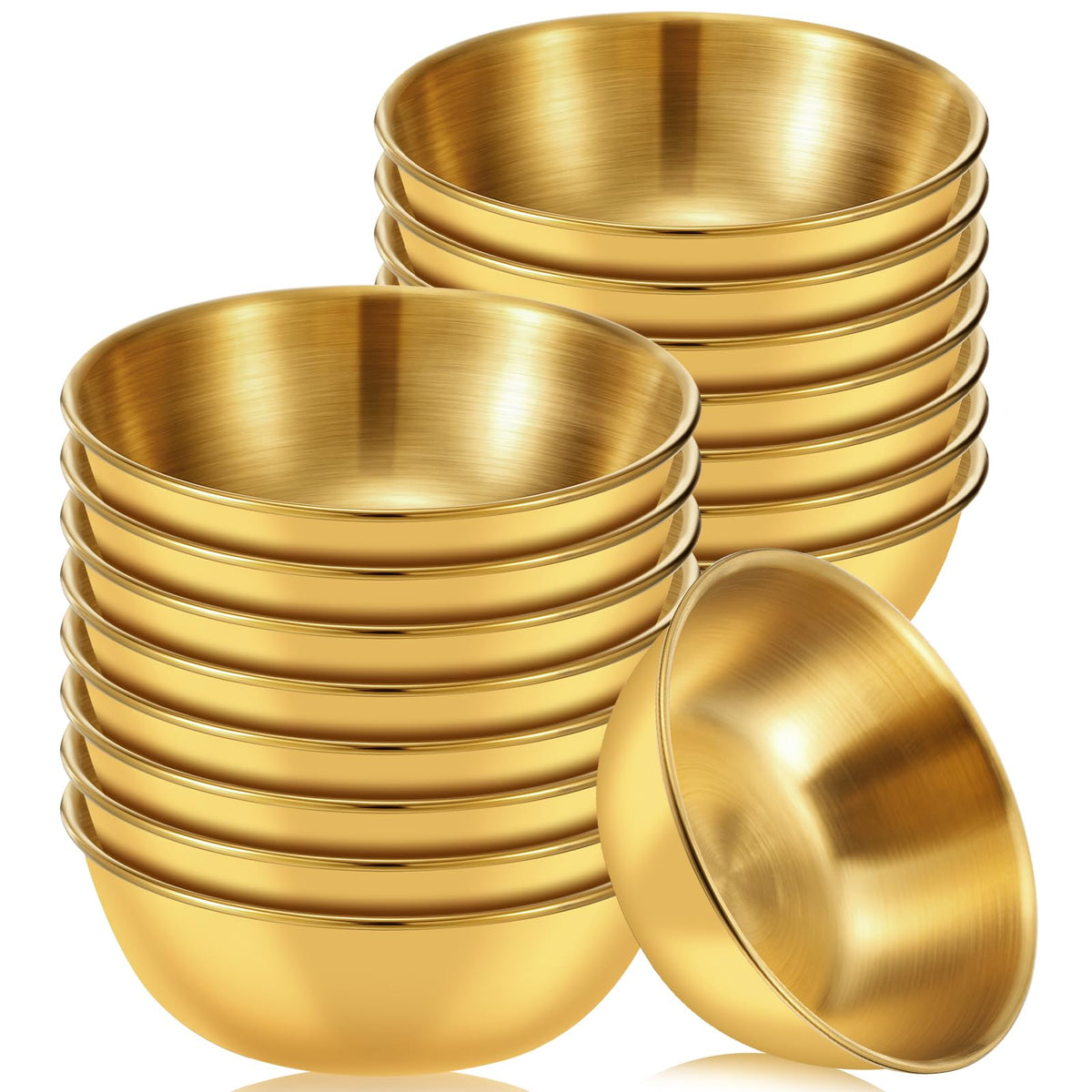 Vesici 16 Pcs Stainless Steel Esthetician Facial Bowls Gold - Vesici Official Imagery - 2