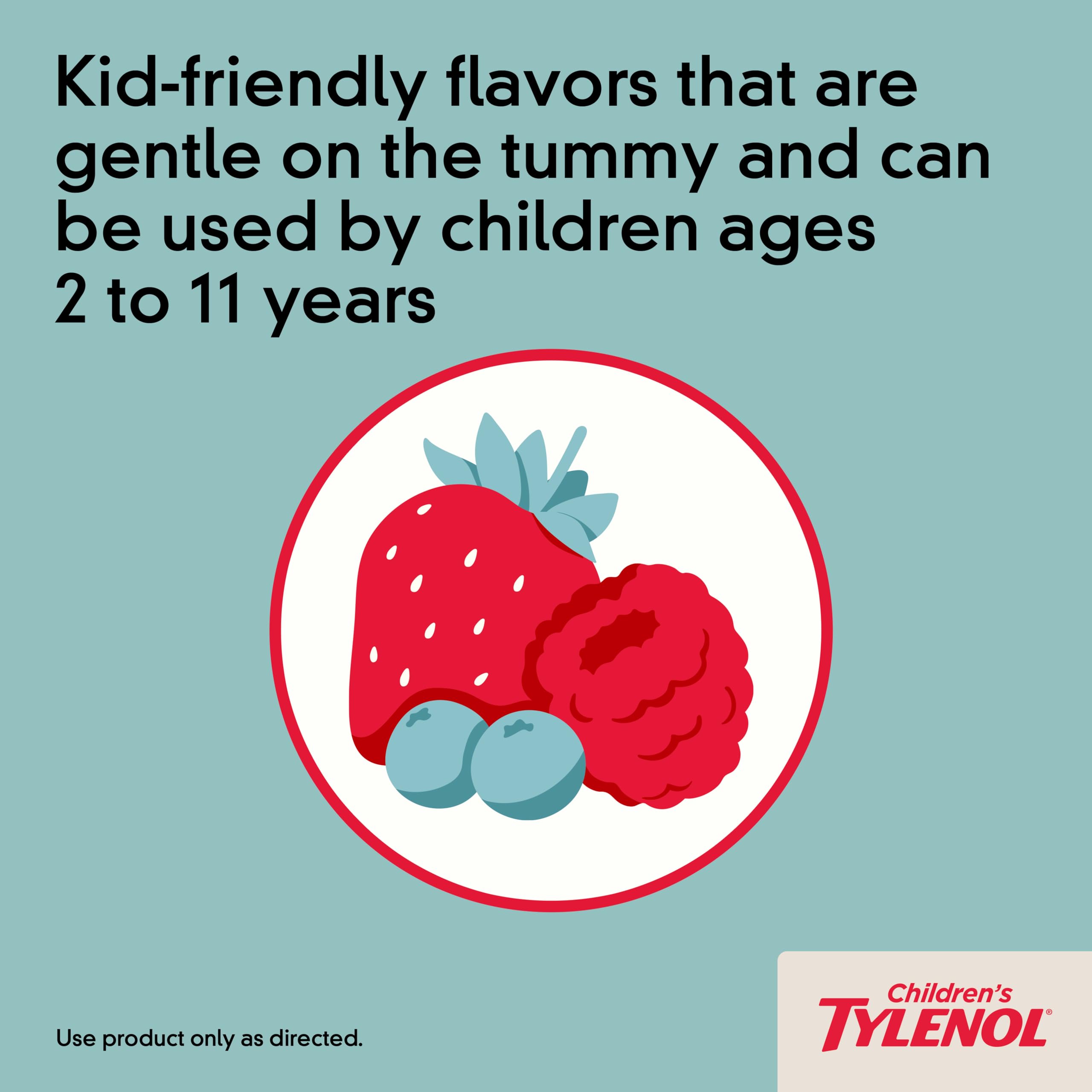 Children's Tylenol Dye-Free Chewables Wild Berry 24ct