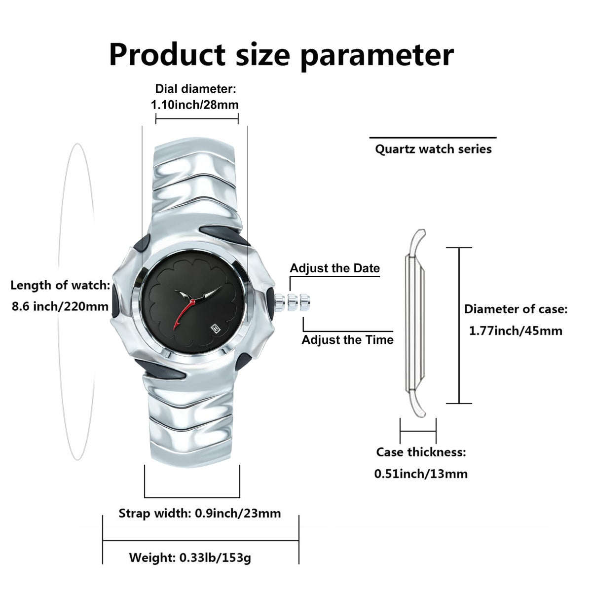 BARAMON Men s Analog Quartz Watch Futuristic Stylish Design - BARAMON Official Imagery - 4