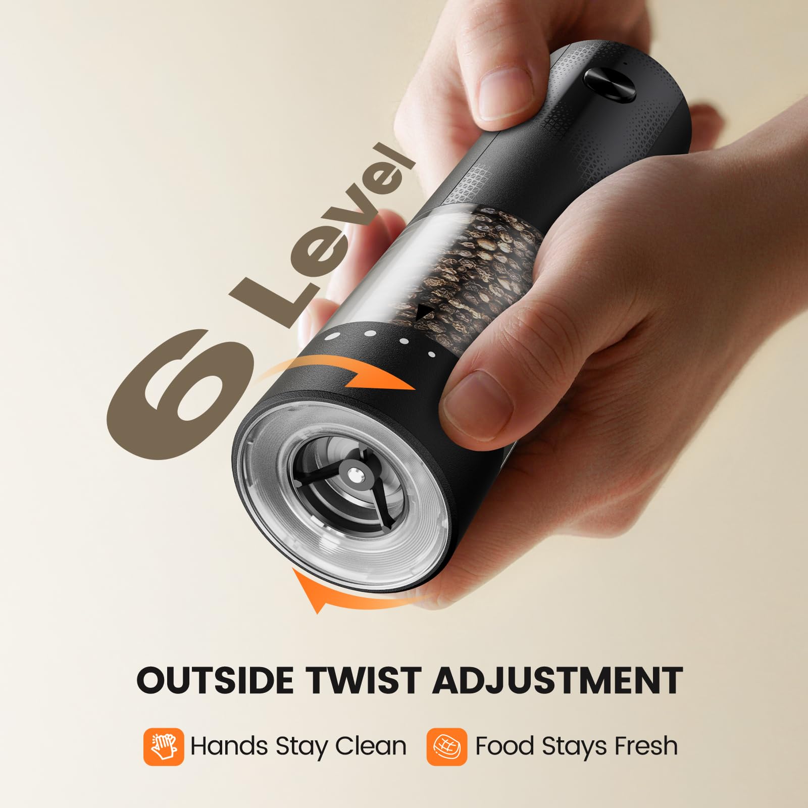 Gaivis Electric Salt and Pepper Grinder Set - Rechargeable Automa - Gaivis Official Product View 3