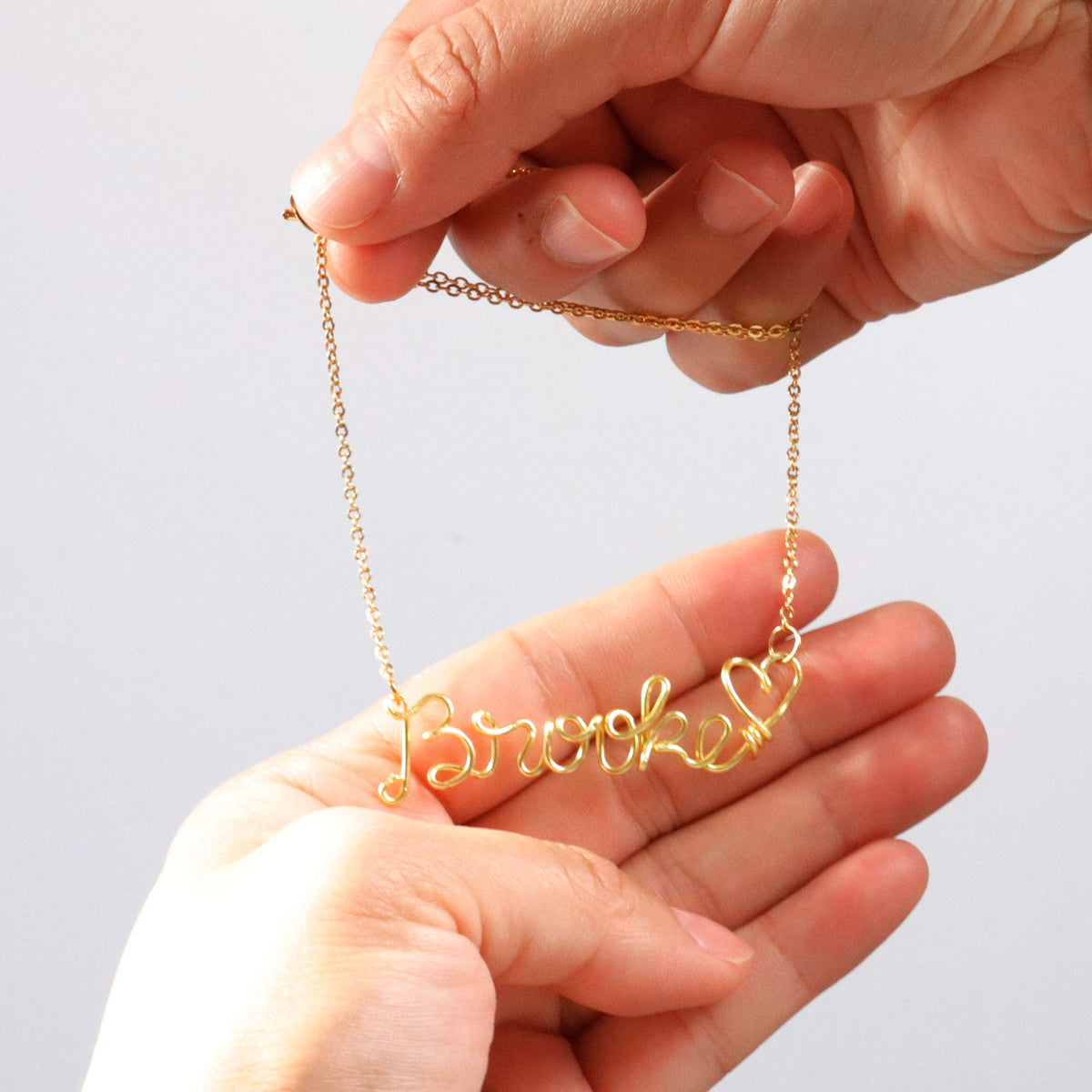 Alan Wire Name Necklace Personalized Dainty Custom Name - Alan Official Imagery - 4
