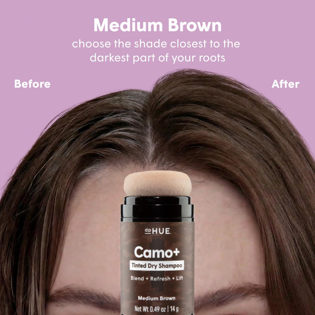 dpHUE Camo Tinted Dry Shampoo Medium Brown - dpHUE Official Imagery - 3